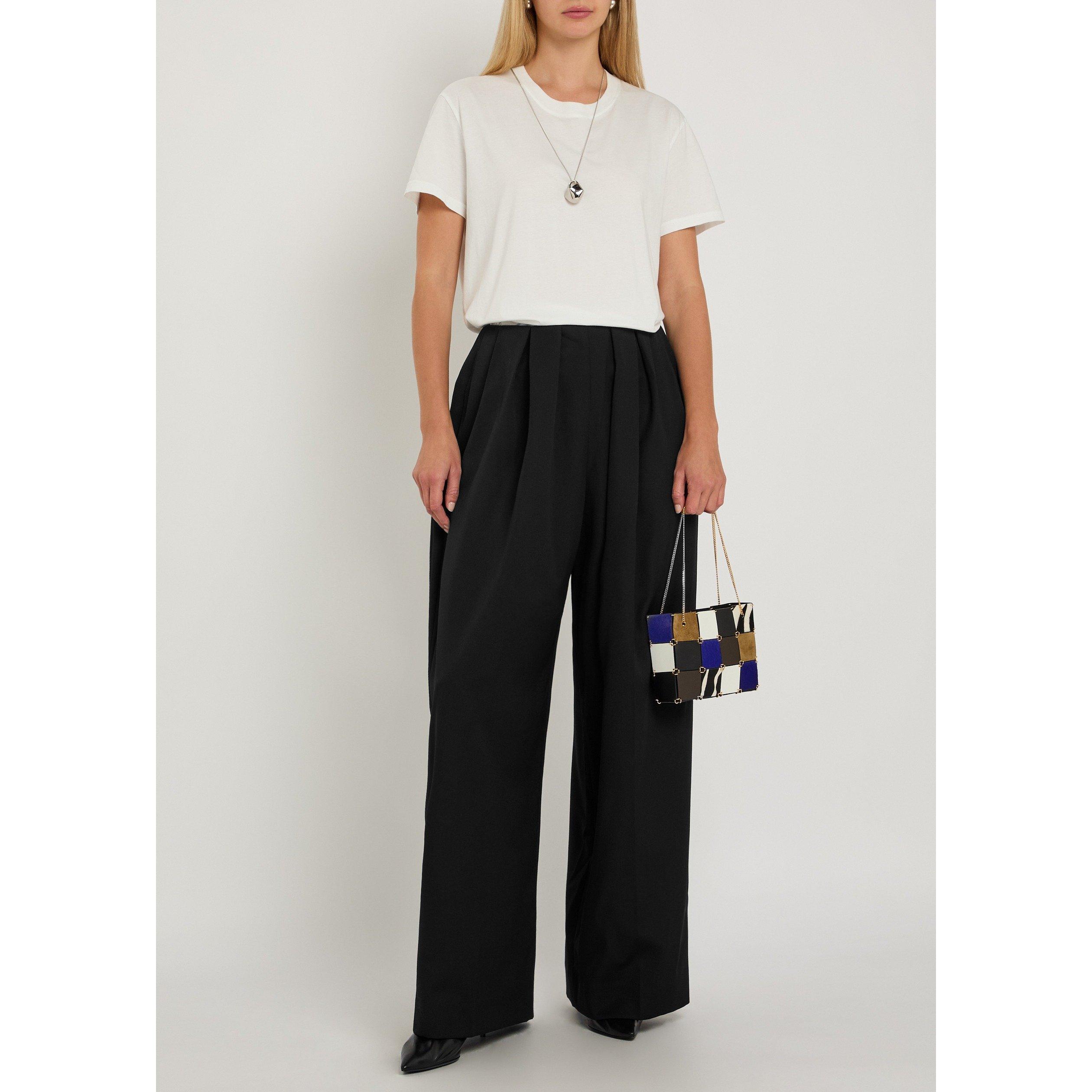 BLACK - Khaite - Women's Kaia Wool Wide-Leg Trousers - 5