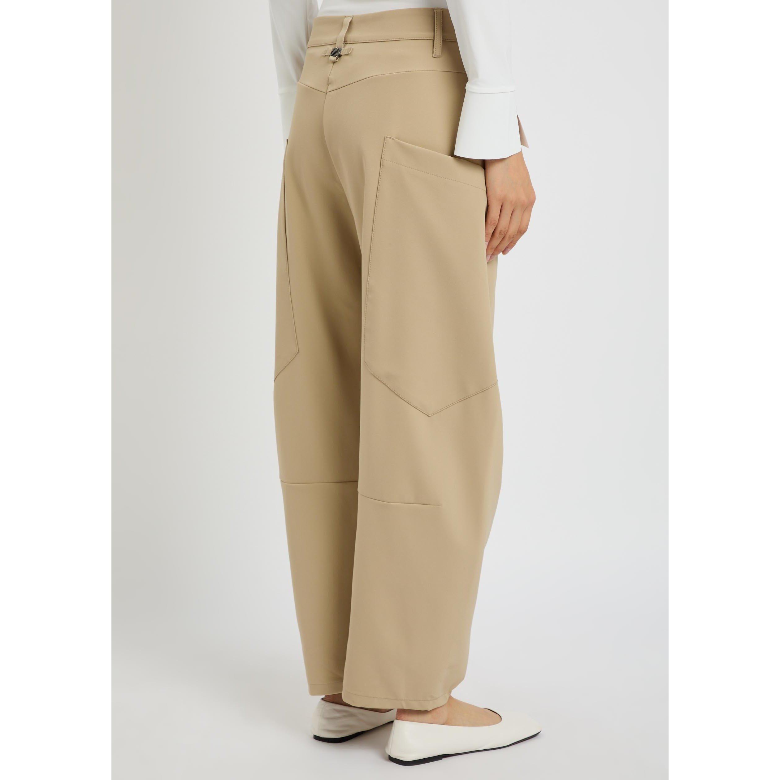 BEIGE - High - Women's Greece Barrel-Leg Tapered Trousers - 3