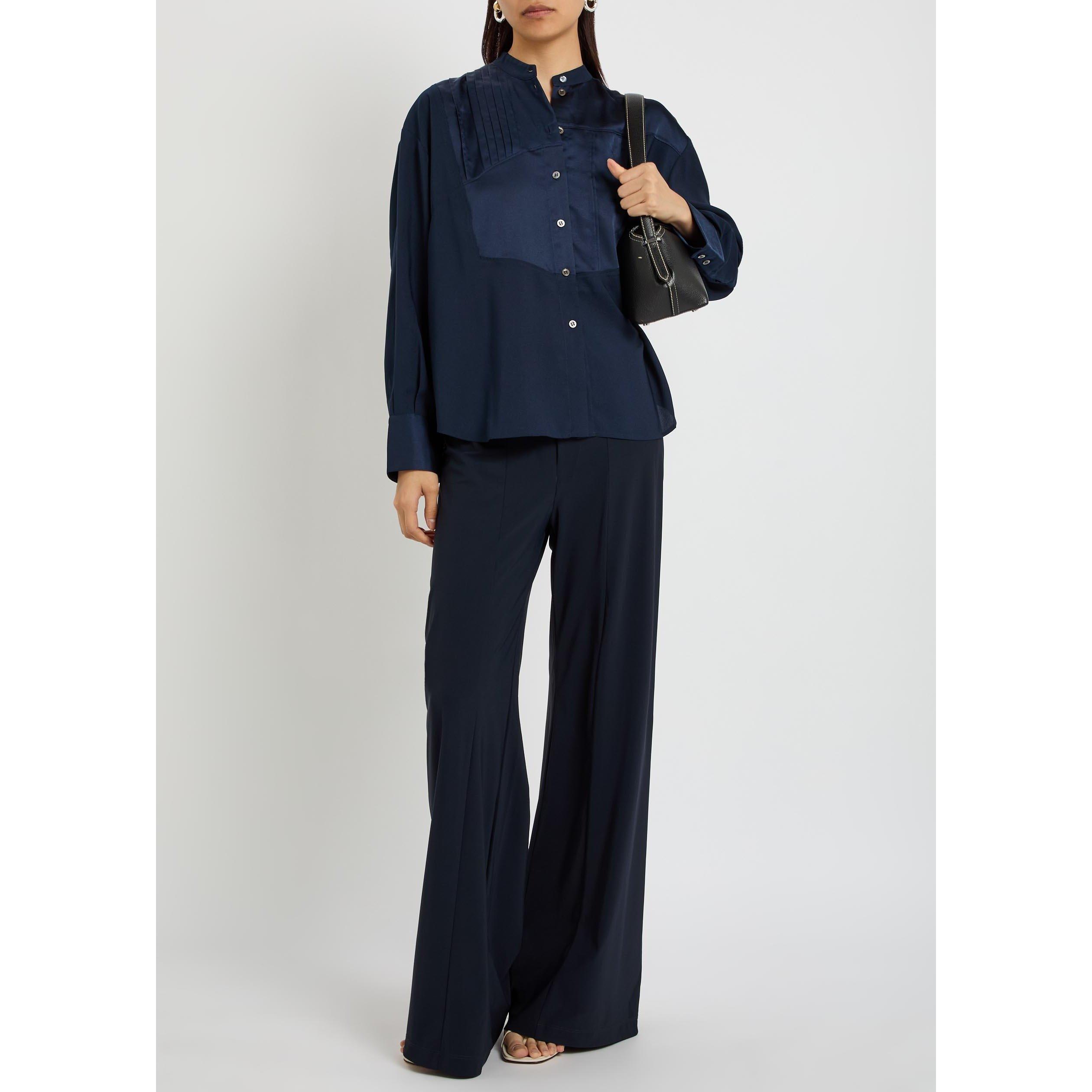 NAVY - High - Women's Be-Side Wide-Leg Trousers - 5