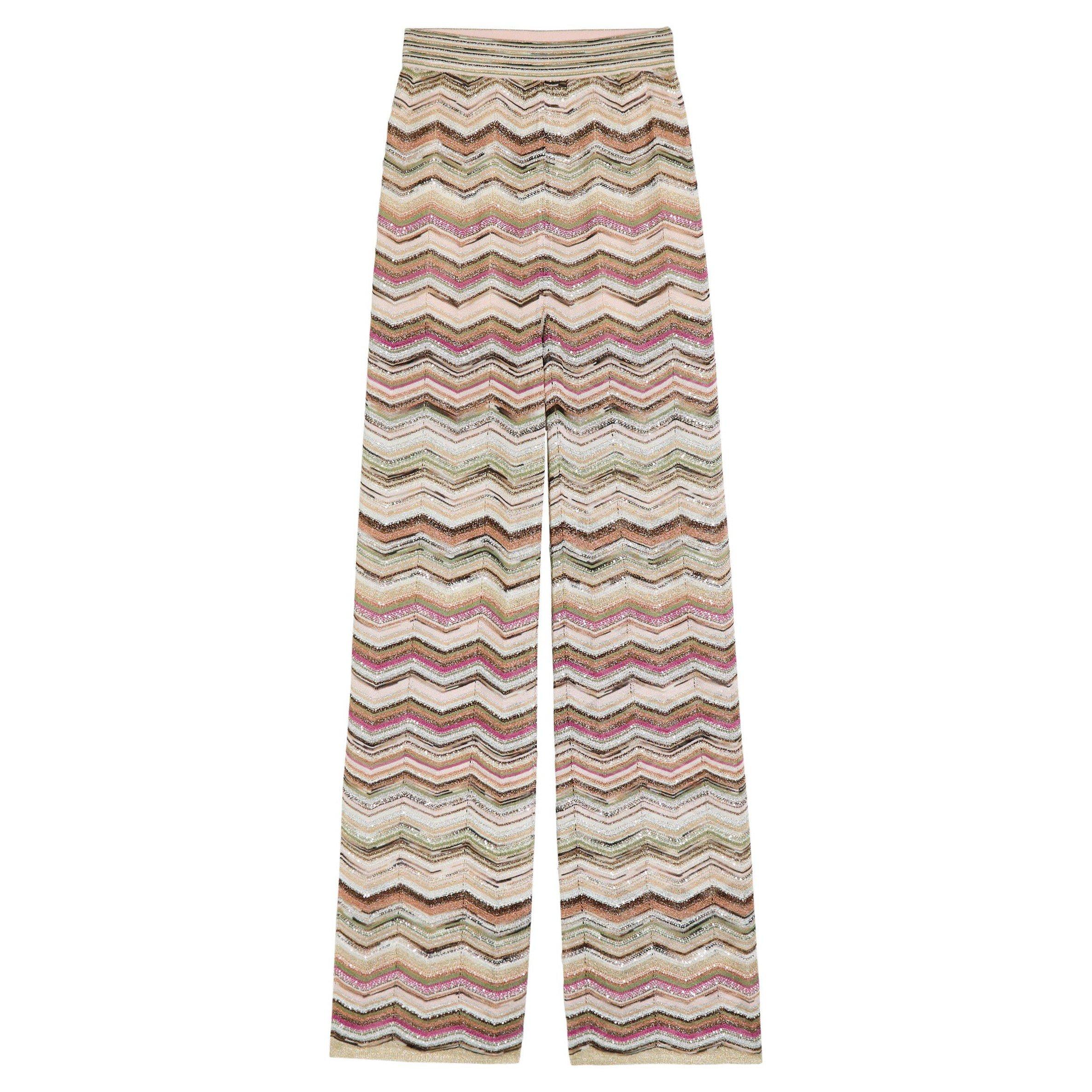 MULTICOLOURED - Missoni - Women's Striped Wide-Leg Trousers - 1