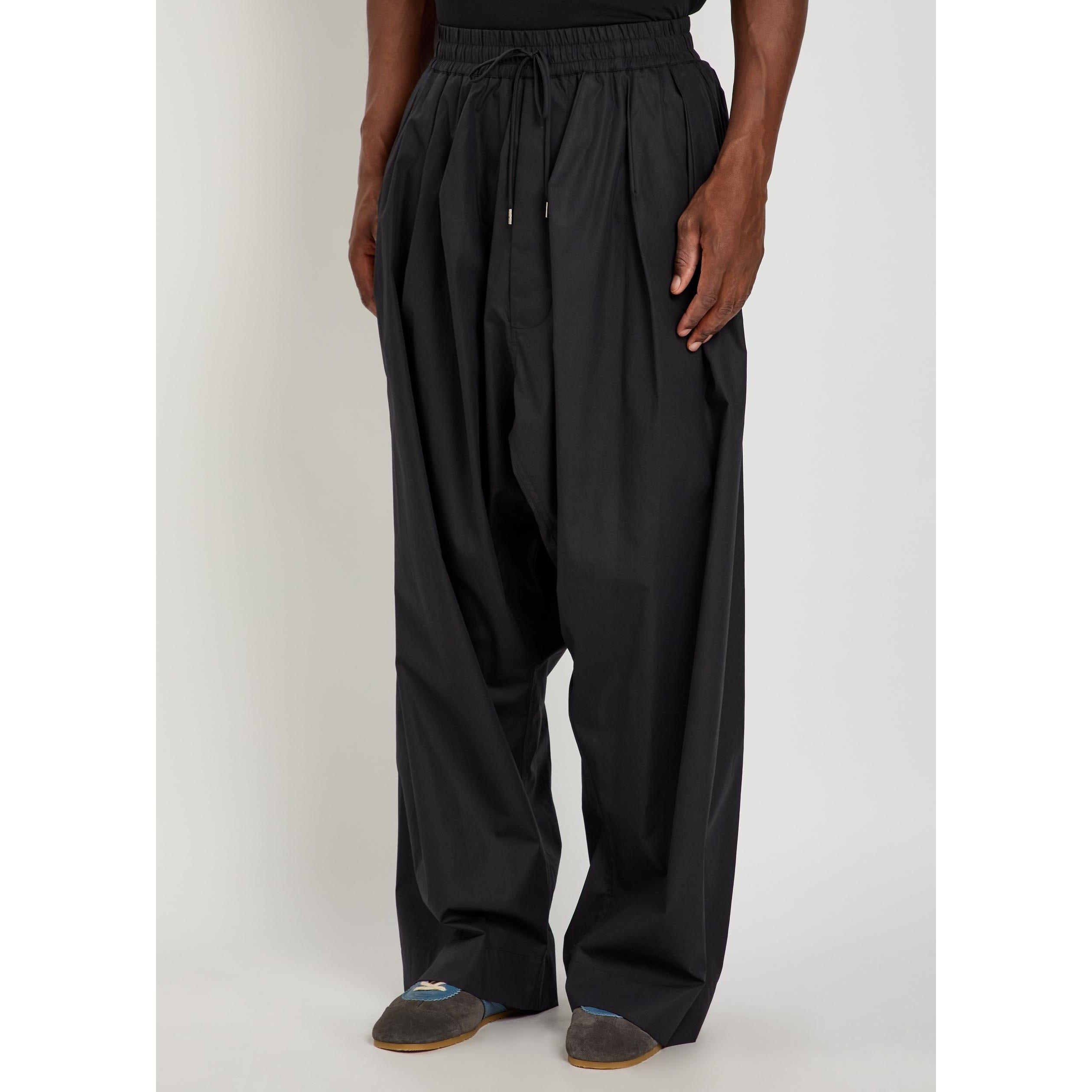 BLACK - Vivienne Westwood - Men's Ballon Cotton Wide-Leg Trousers - 2