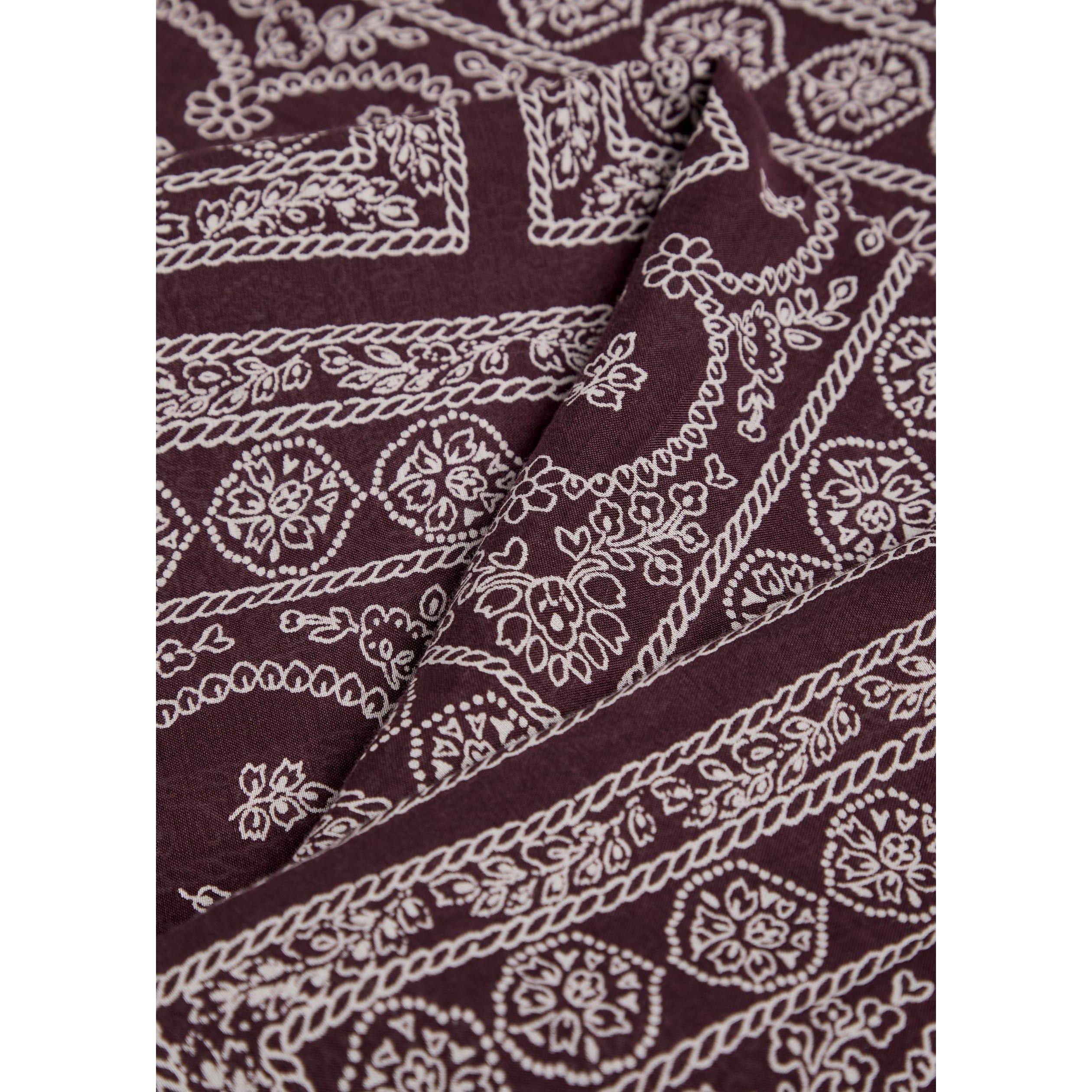 BURGUNDY - Veronica Beard - Women's Sylvester Cotton Relaxed-Fit Wide-Leg Trousers - 4