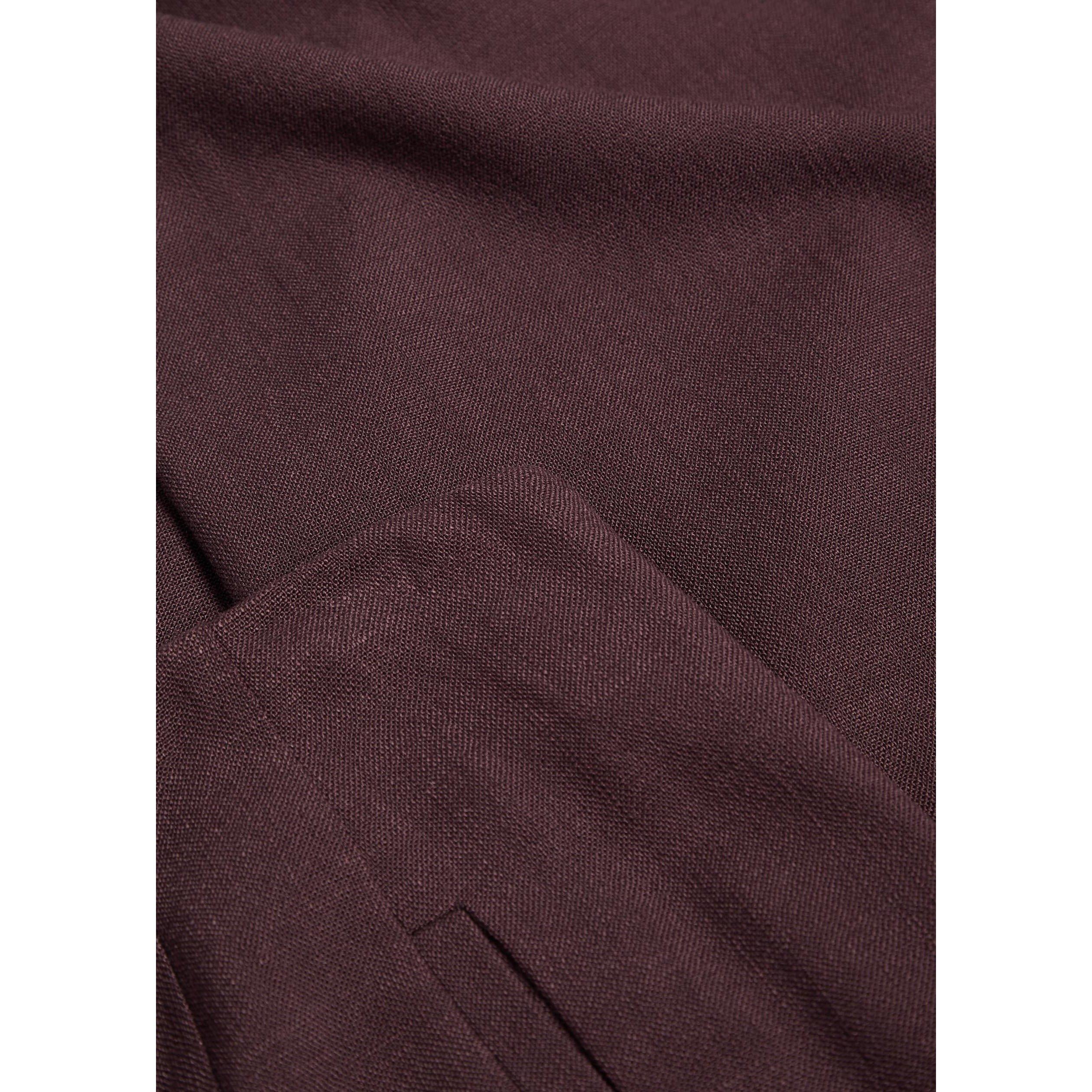 BURGUNDY - Veronica Beard - Women's Jude Viscose High-Waisted Wide-Leg Trousers - 4