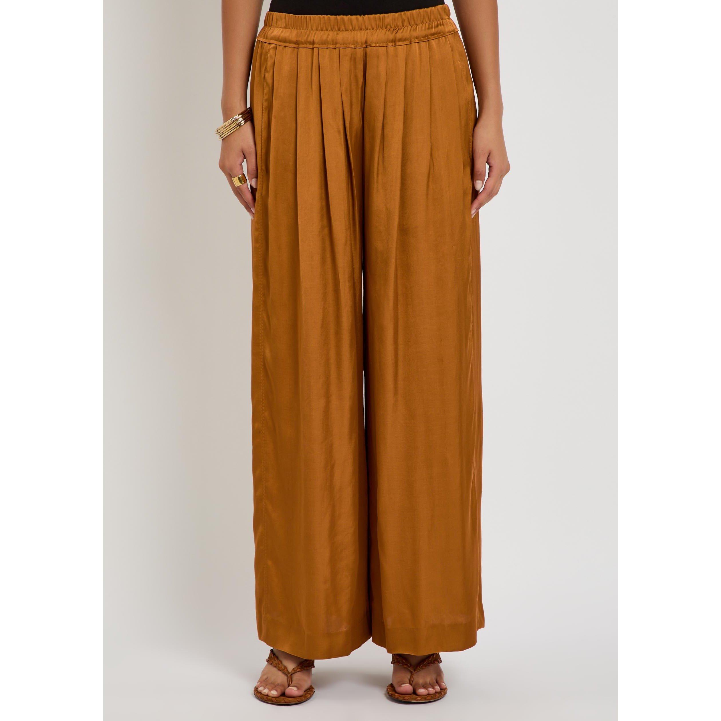 CARAMEL - Isabel Marant - Women's Nolia-Ga Viscose Wide-Leg Trousers - 2
