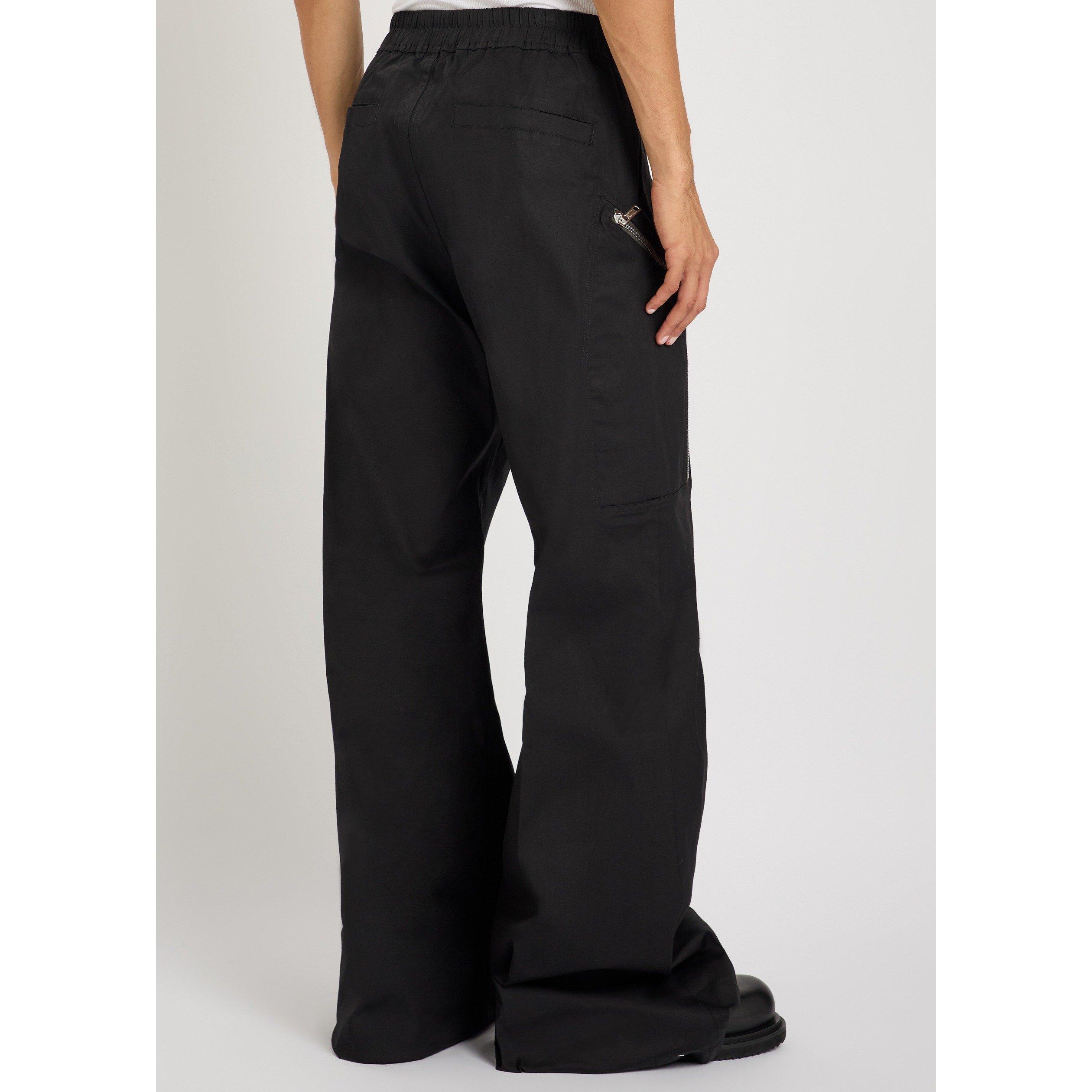 BLACK - Rick Owens - Men's Heizer Belas Cotton Wide-Leg Oversized-Fit Trousers - 3