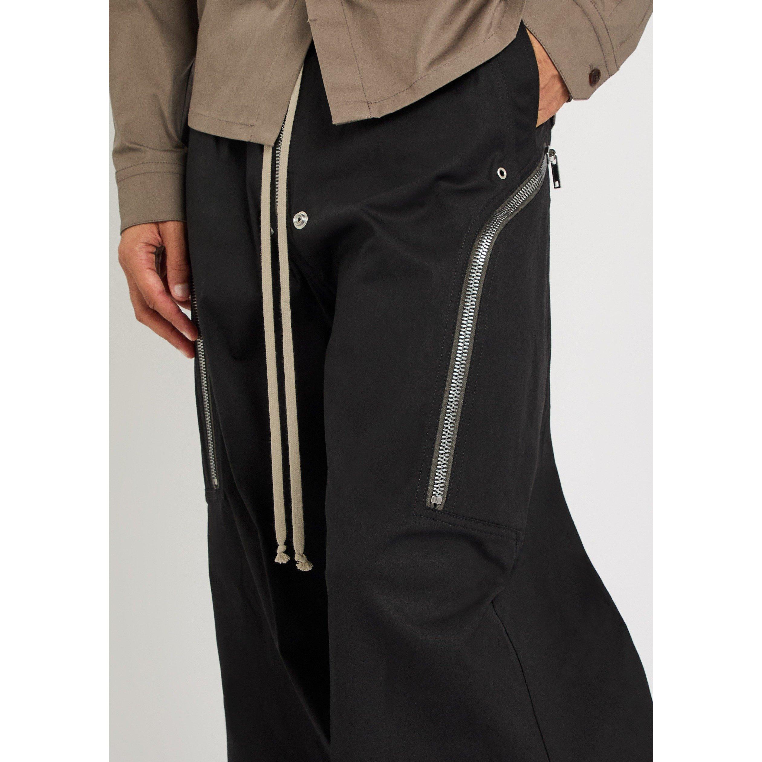 BLACK - Rick Owens - Men's Heizer Belas Cotton Wide-Leg Oversized-Fit Trousers - 4