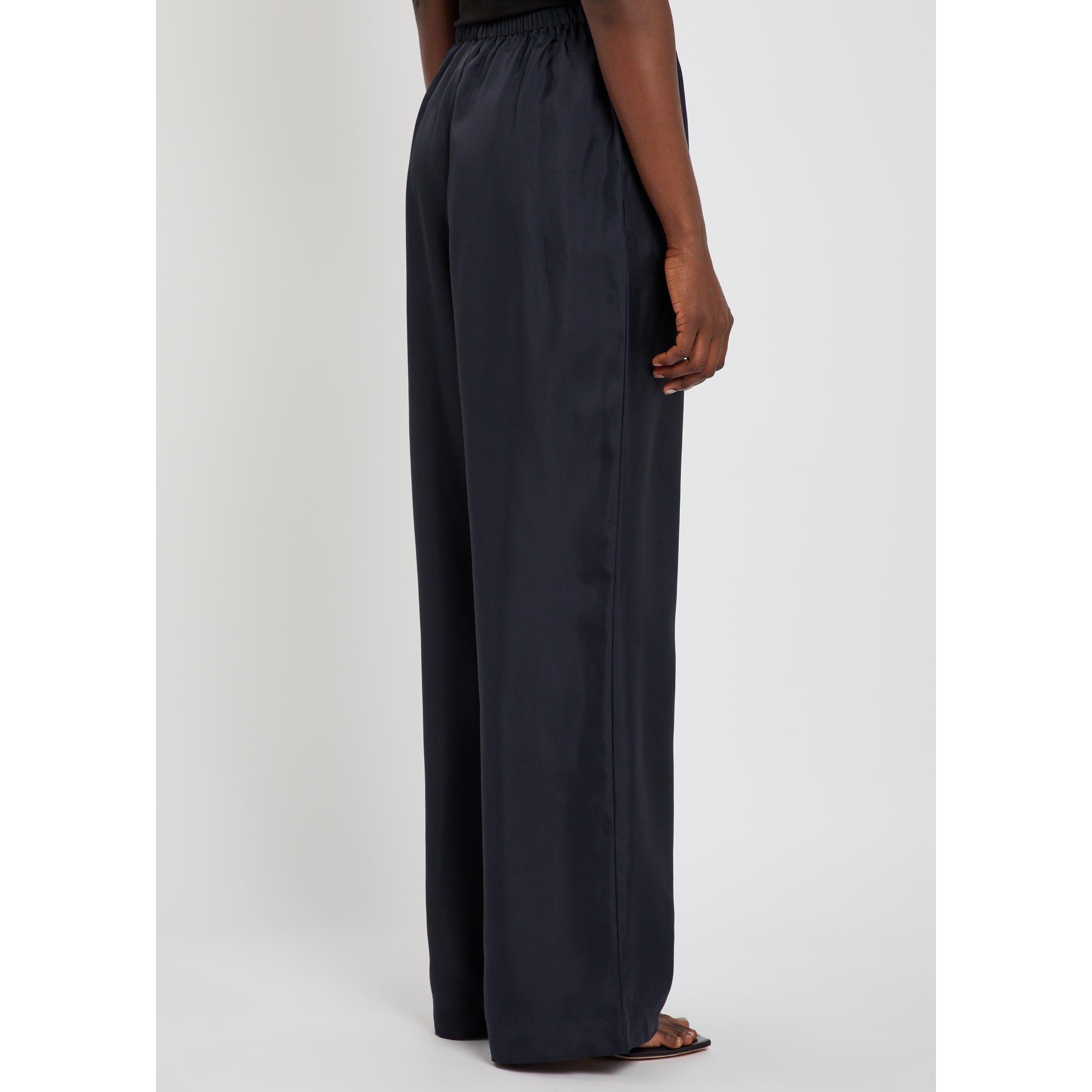 BLACK - Rohe - Women's Silk Relaxed-Fit Wide-Leg Trousers - 3