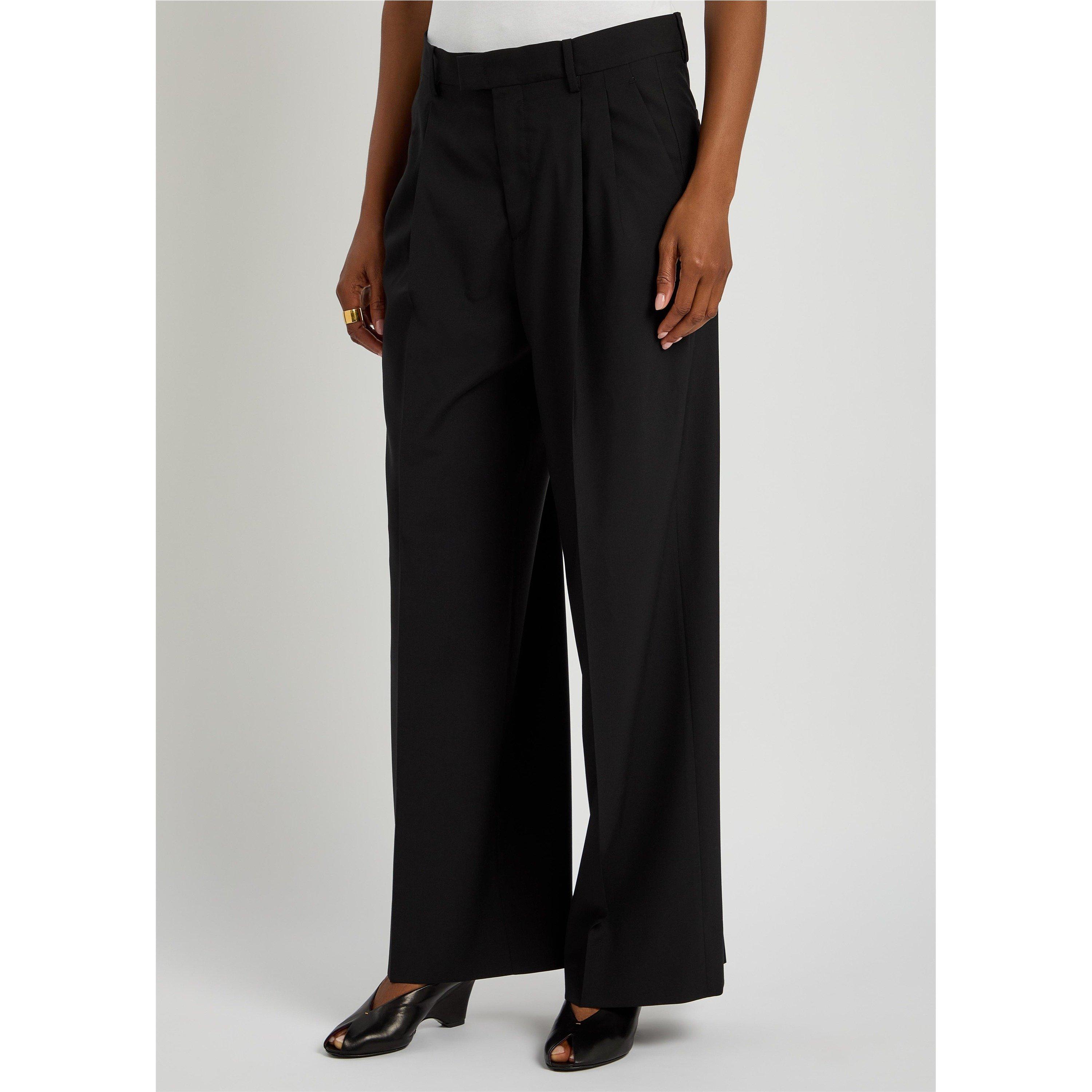 BLACK - Armarium - Women's Giorgia Wool Wide-Leg Trousers - 2