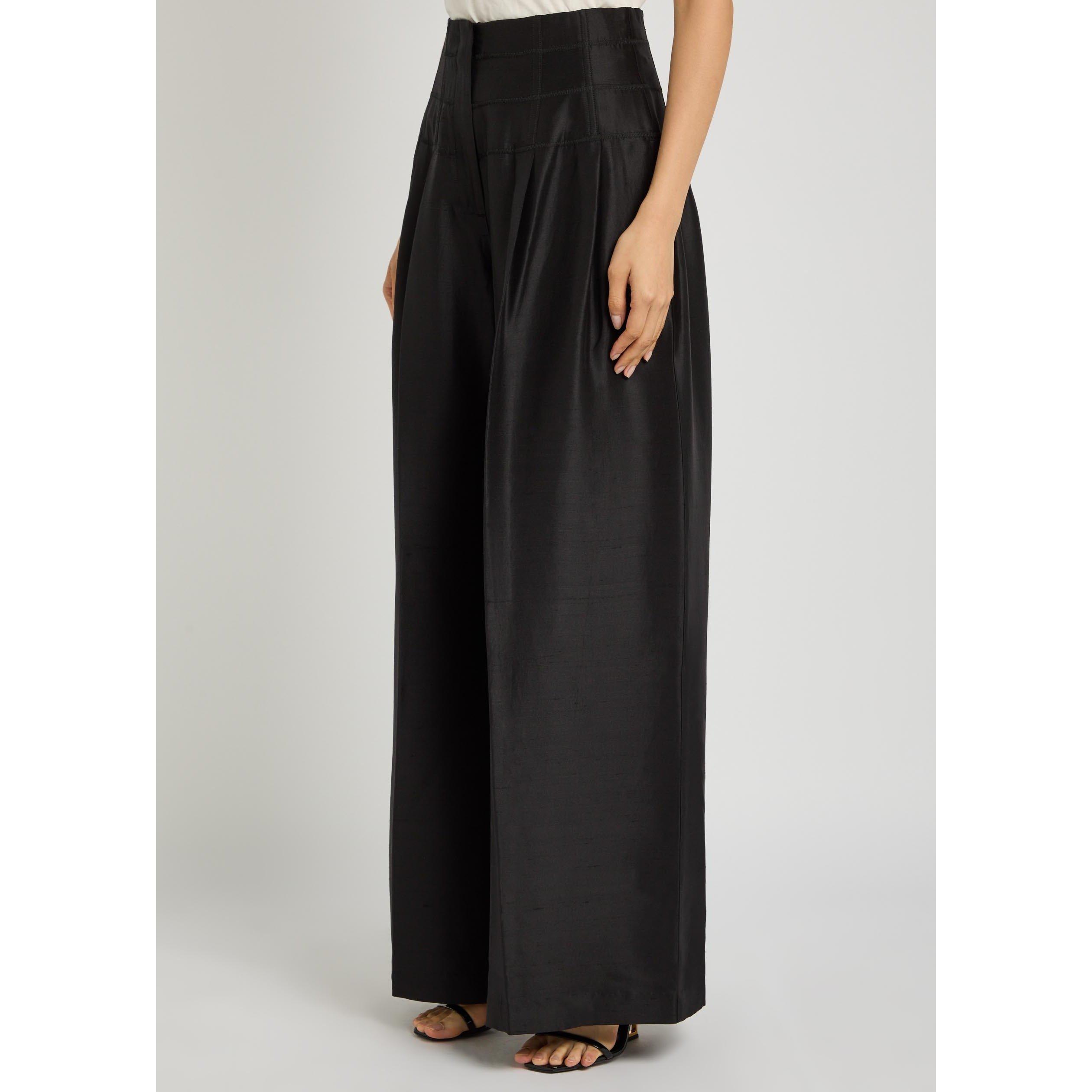 BLACK - Unknown - CONDESA TROUSER IN SHANTUNG - 2