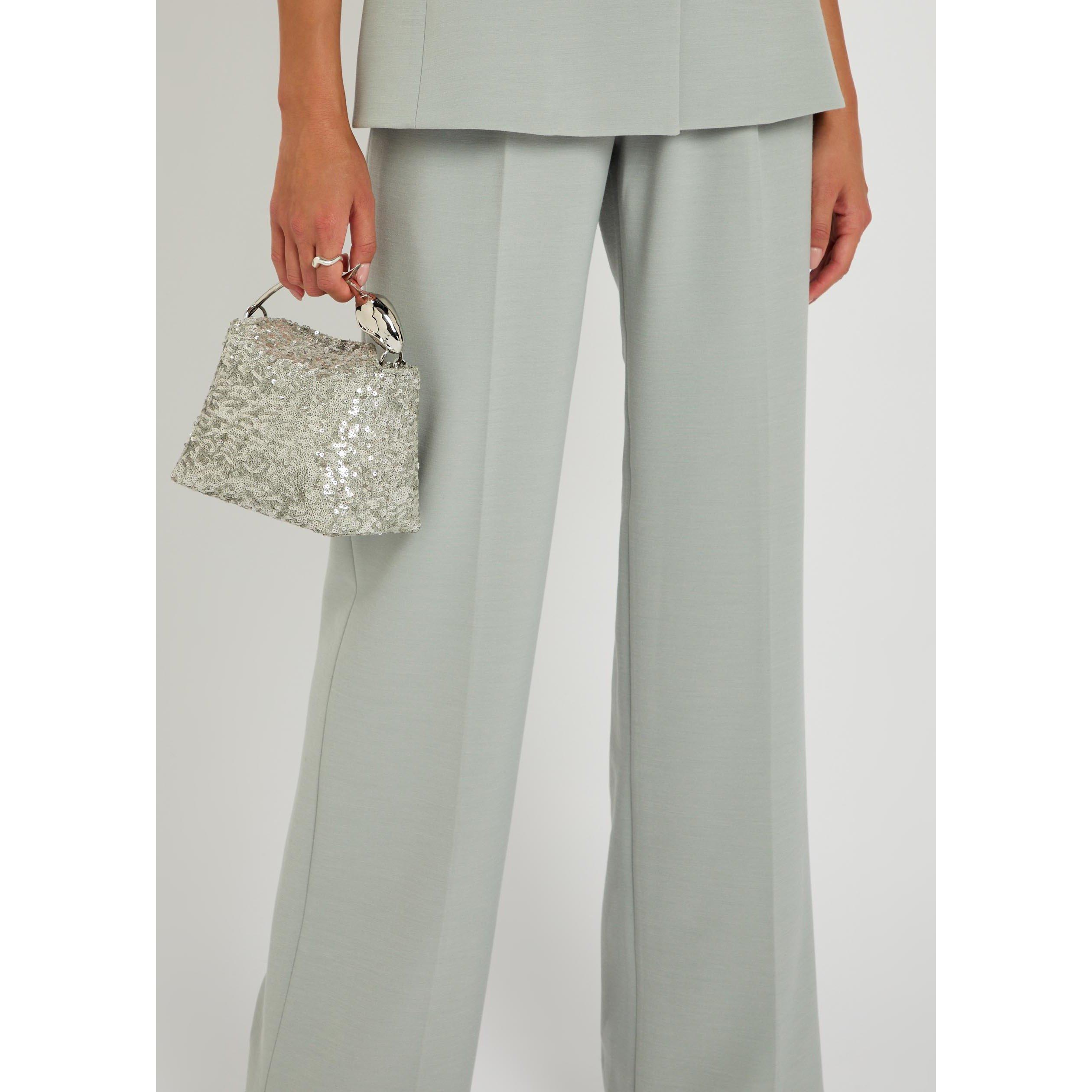 GREY - Huishan Zhang - Women's Lucian Wide-Leg Trousers - 4