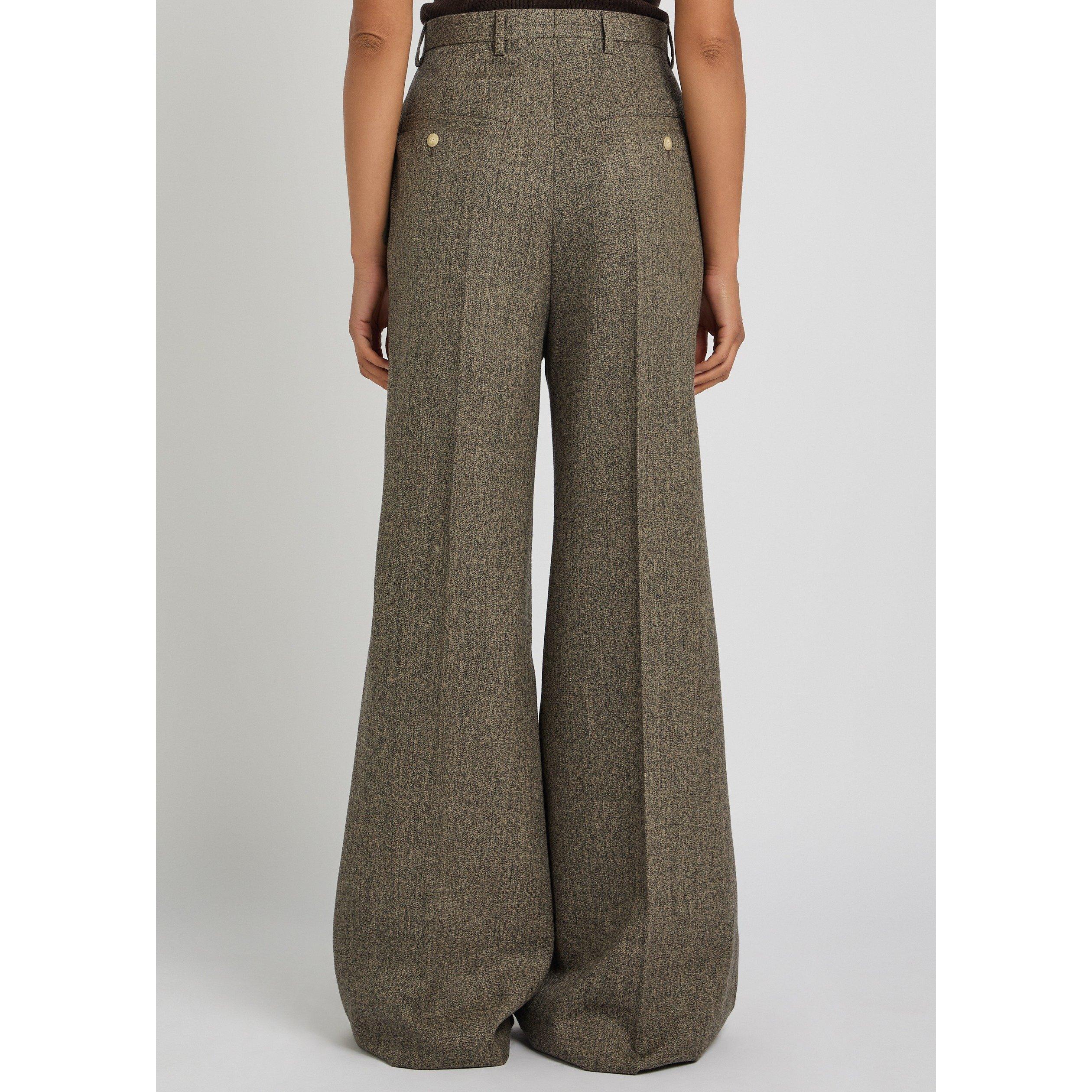 BLACK OTHER - Rick Owens - Women's Tailored Wool Wide-Leg Trousers - 3