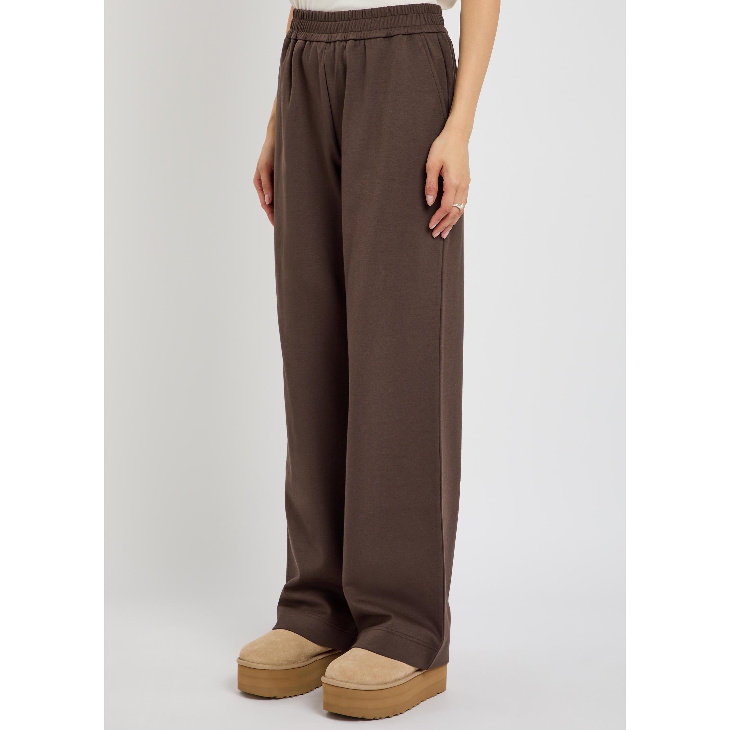 BROWN - Moncler - Women's Cotton Wide-Leg Open-Hem Joggers - 2