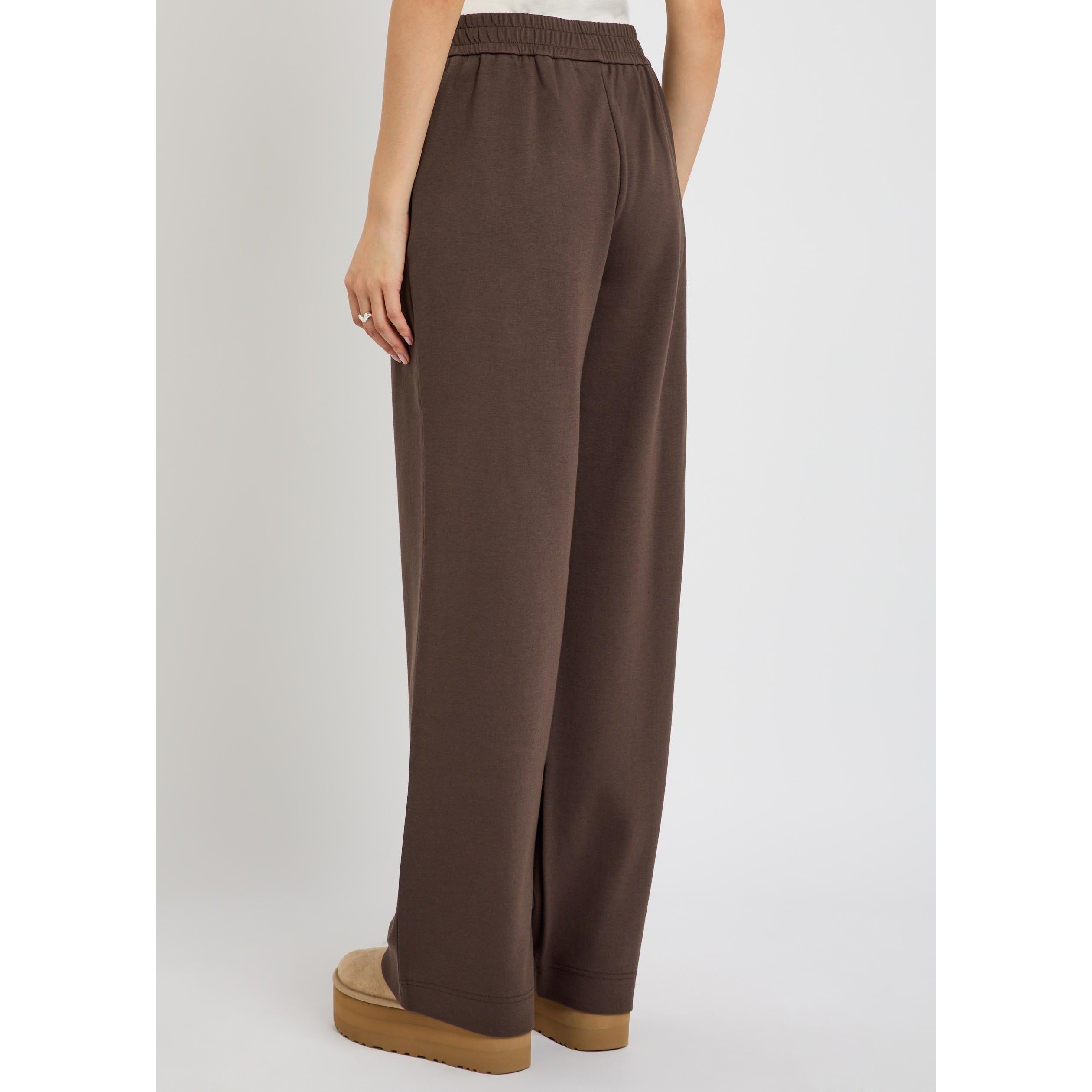 BROWN - Moncler - Women's Cotton Wide-Leg Open-Hem Joggers - 3
