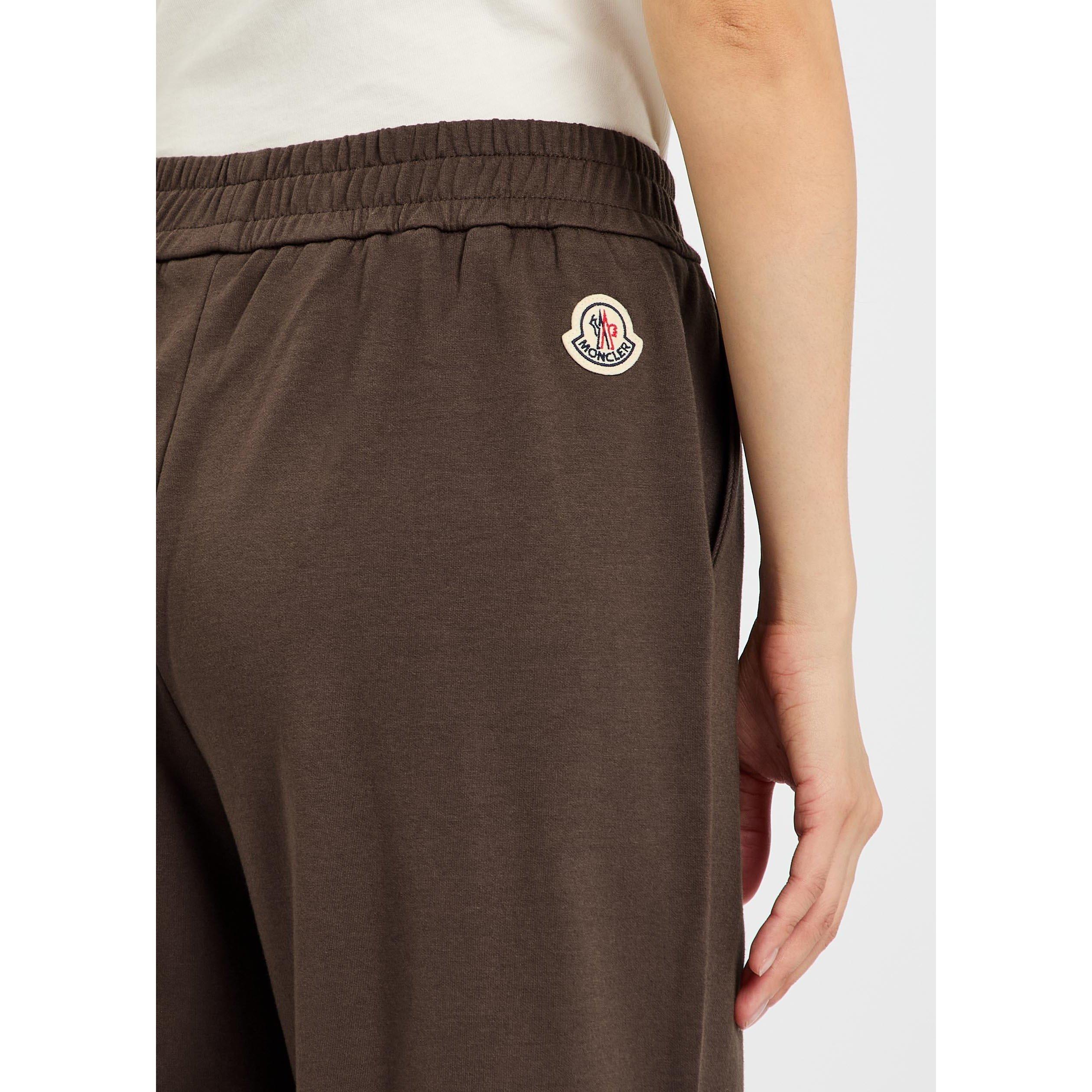 BROWN - Moncler - Women's Cotton Wide-Leg Open-Hem Joggers - 4