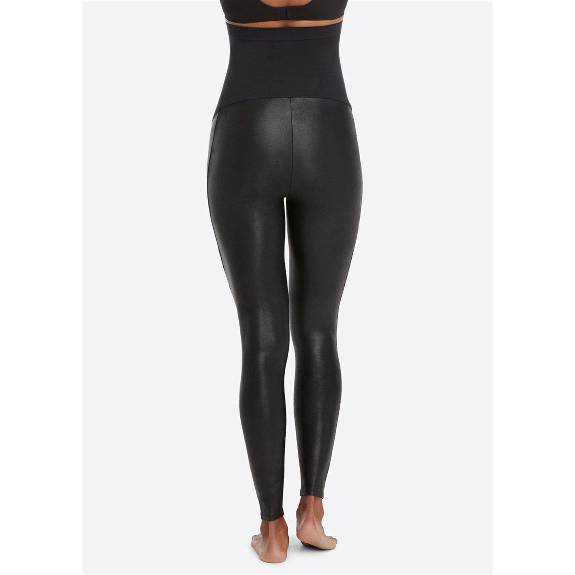 BLACK - Spanx - Women's Mama Faux Leather Leggings - 3