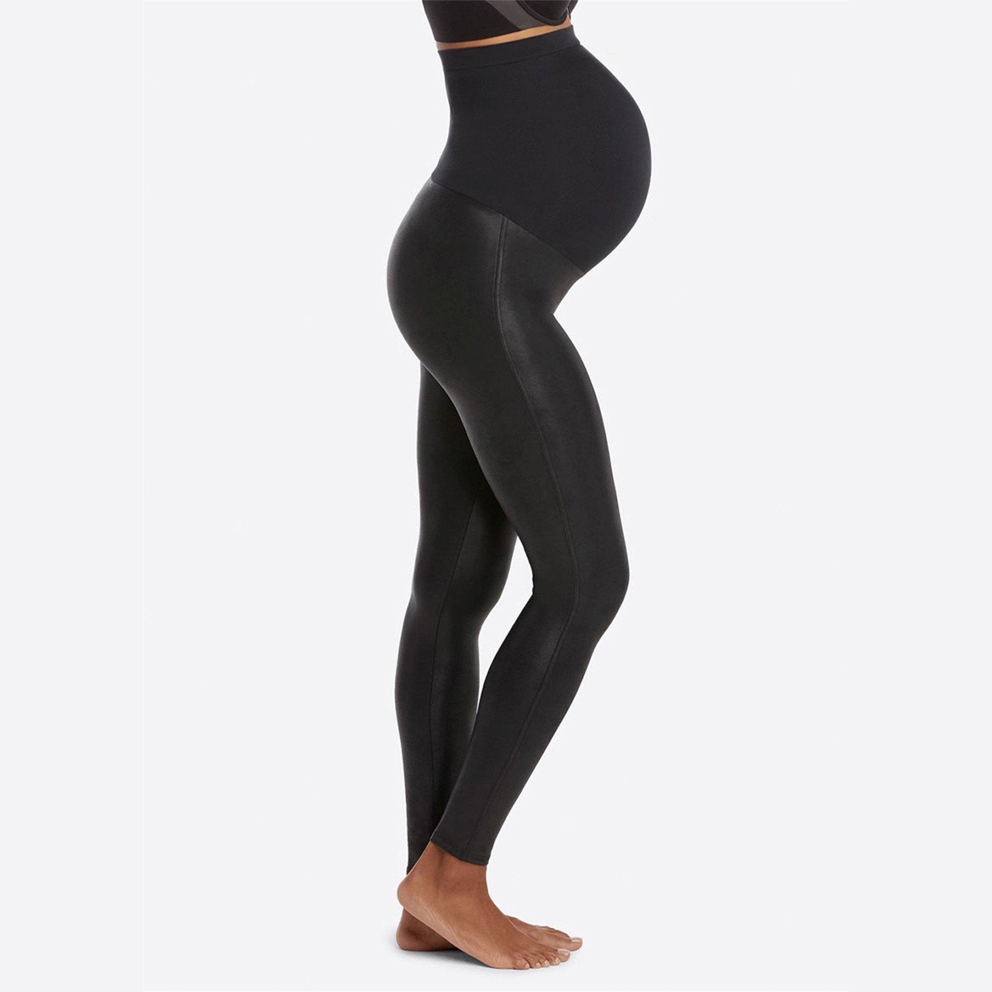 BLACK - Spanx - Women's Mama Faux Leather Leggings - 6