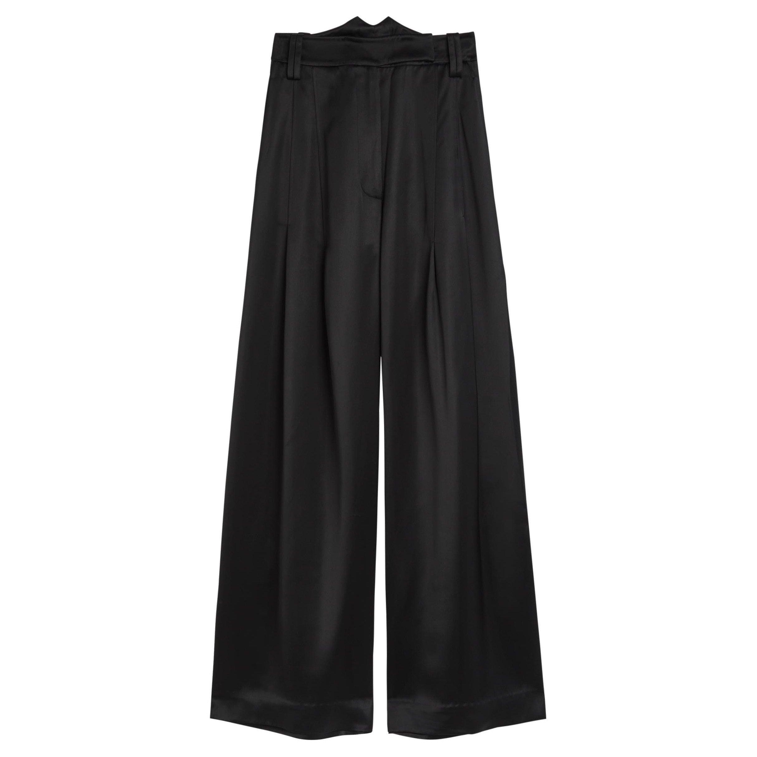 BLACK - Patrick McDowell - ALEXANDRA WIDE-LEG VISCOSE TRO - 1
