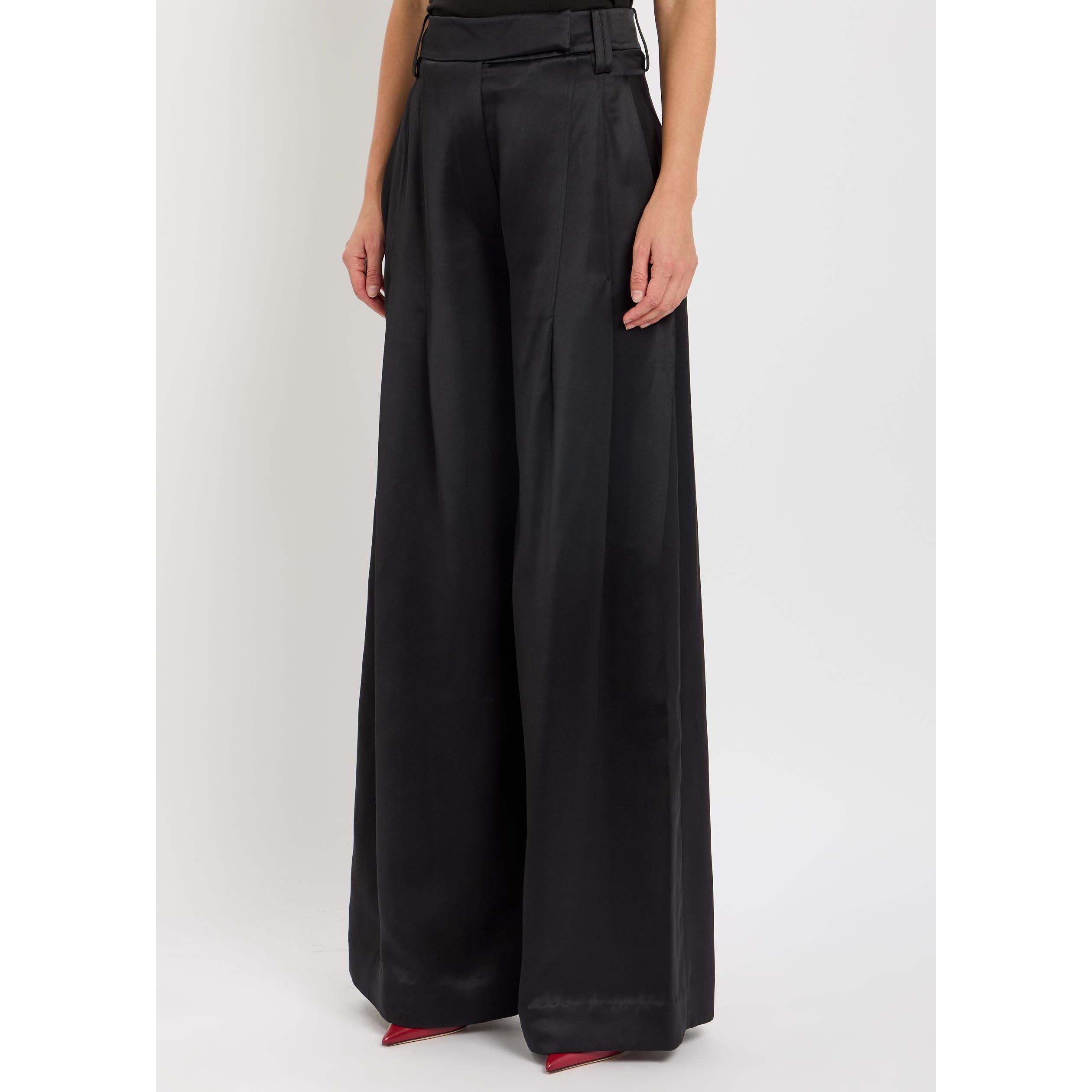 BLACK - Patrick McDowell - ALEXANDRA WIDE-LEG VISCOSE TRO - 2