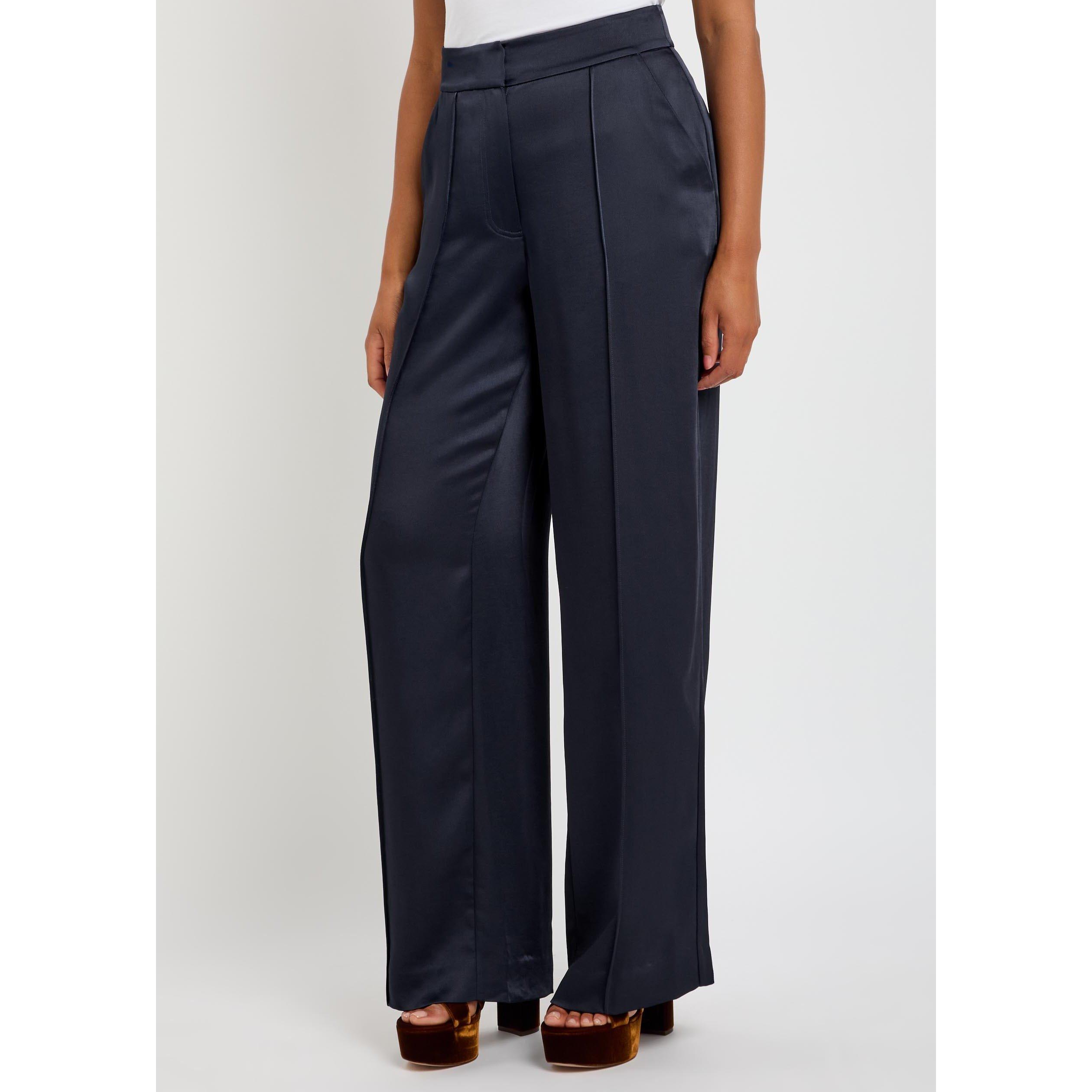 NAVY - Jonathan Simkhai - Women's Kyra Wide-Leg Trousers - 2