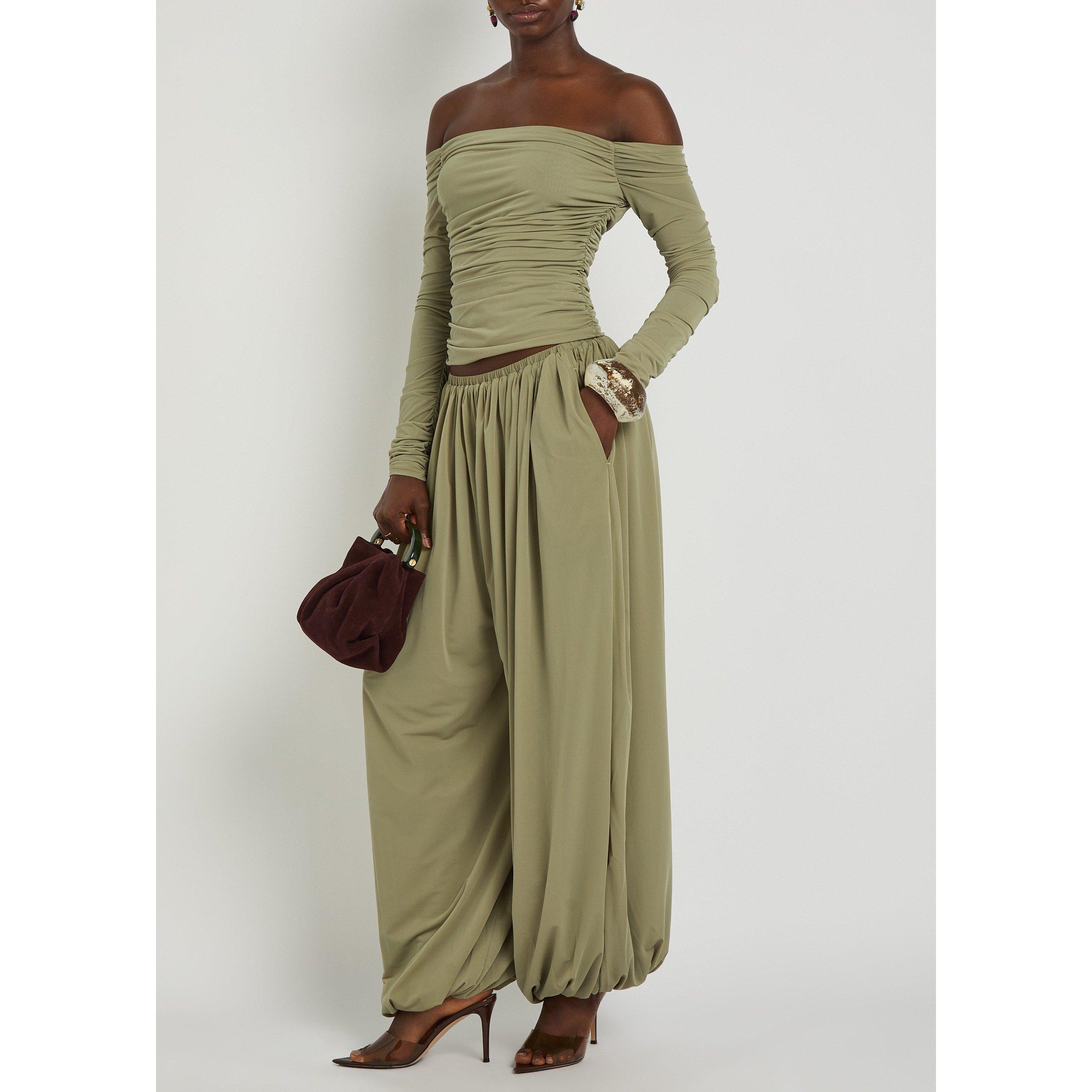 LIGHT GREEN - Kobo - Women's Renier Wide-Leg Trousers - 5