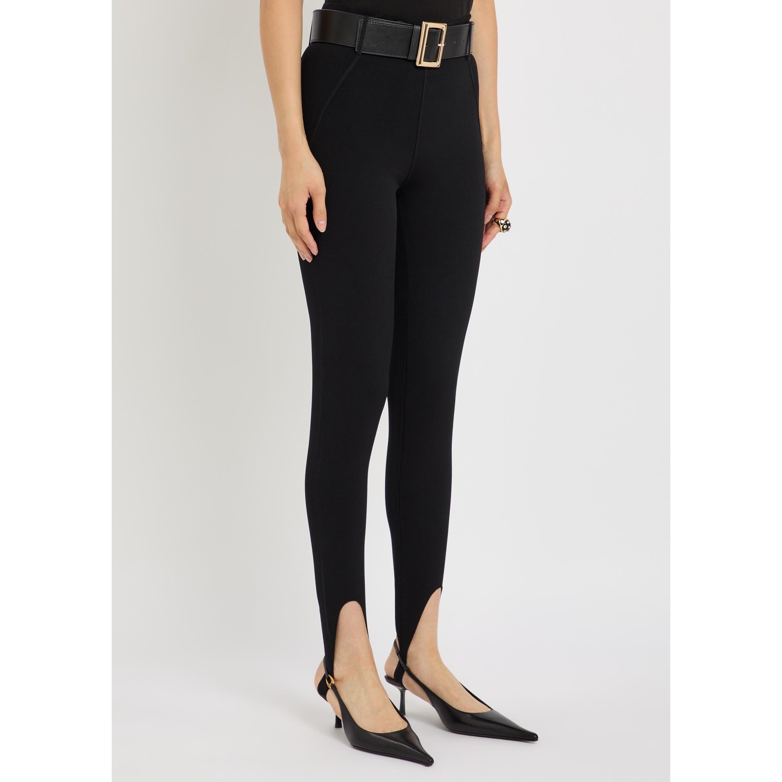 BLACK - Self Portrait - LG BLACK KNIT STIRRUP LEGGINGS - 2