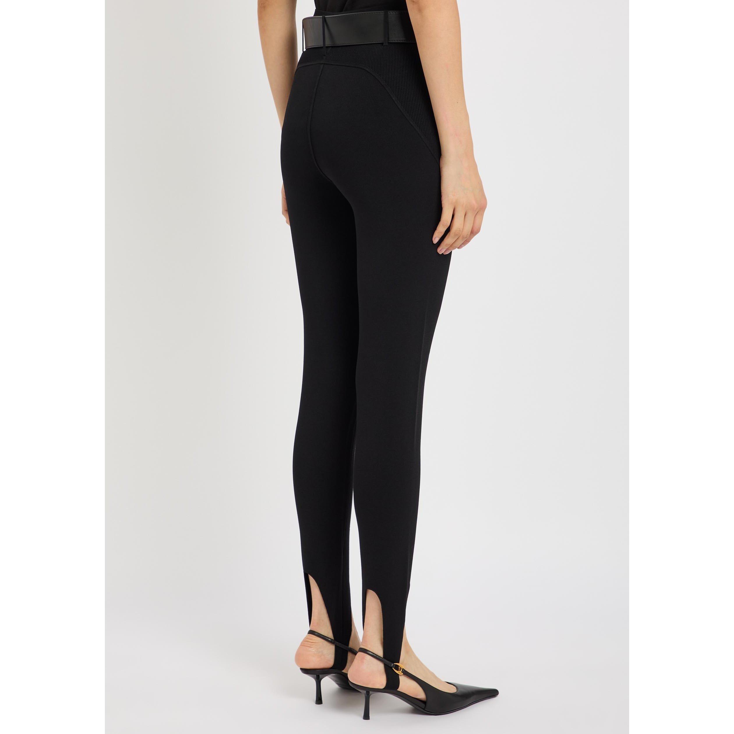 BLACK - Self Portrait - LG BLACK KNIT STIRRUP LEGGINGS - 3