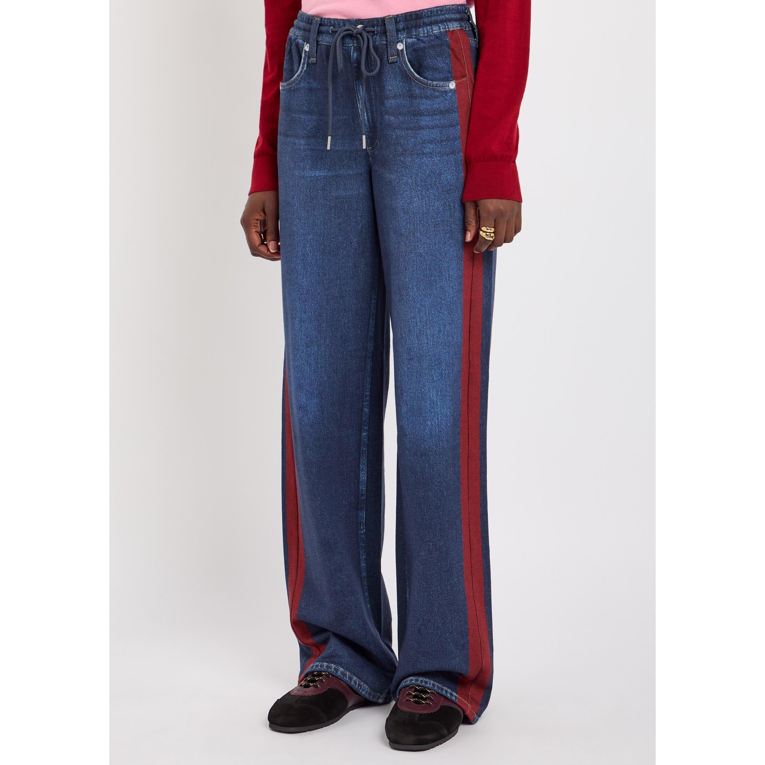 BLUE - Rag and Bone - Women's Miramar Drawcord Cotton Open Hem Relaxed-Fit Joggers - 2