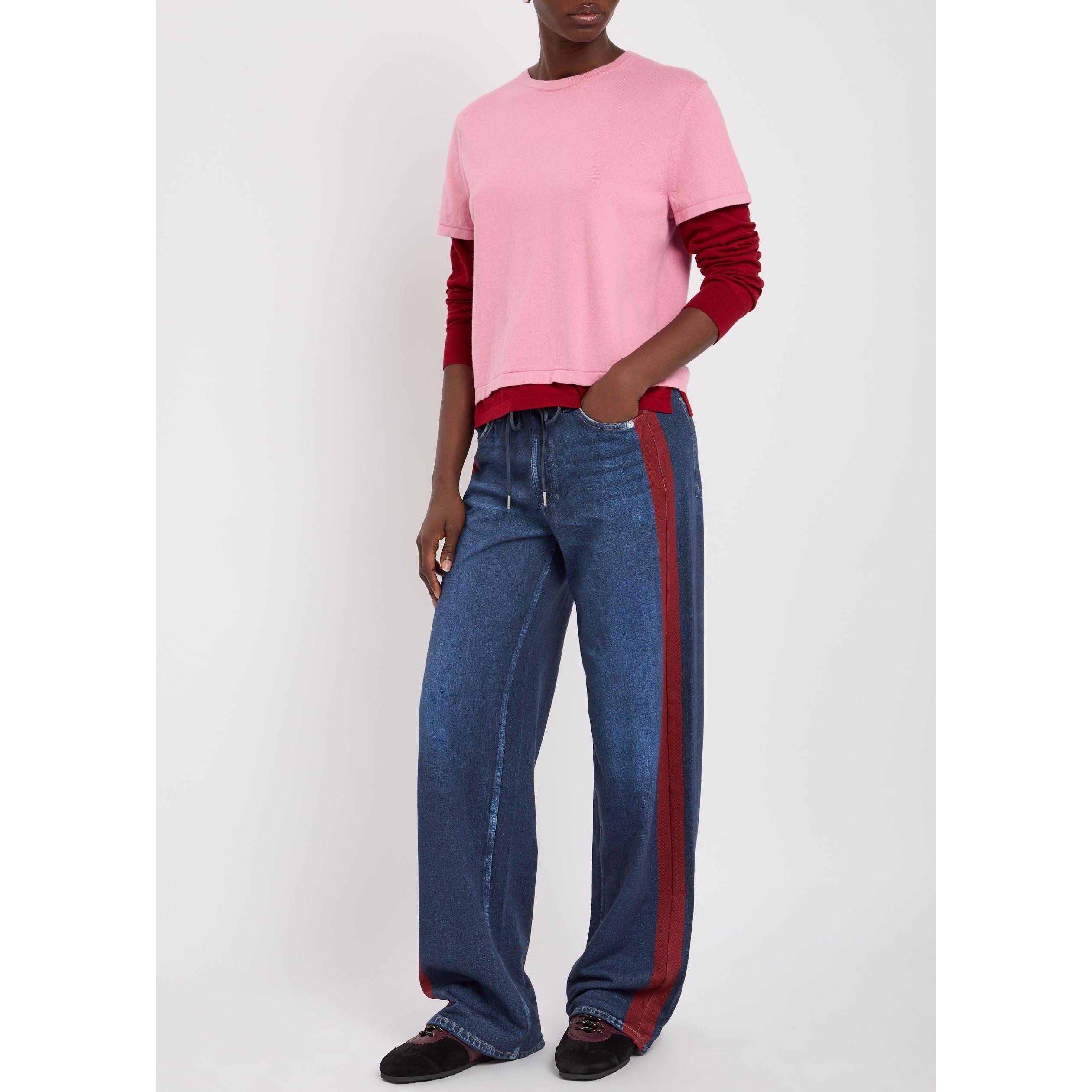 BLUE - Rag and Bone - Women's Miramar Drawcord Cotton Open Hem Relaxed-Fit Joggers - 5