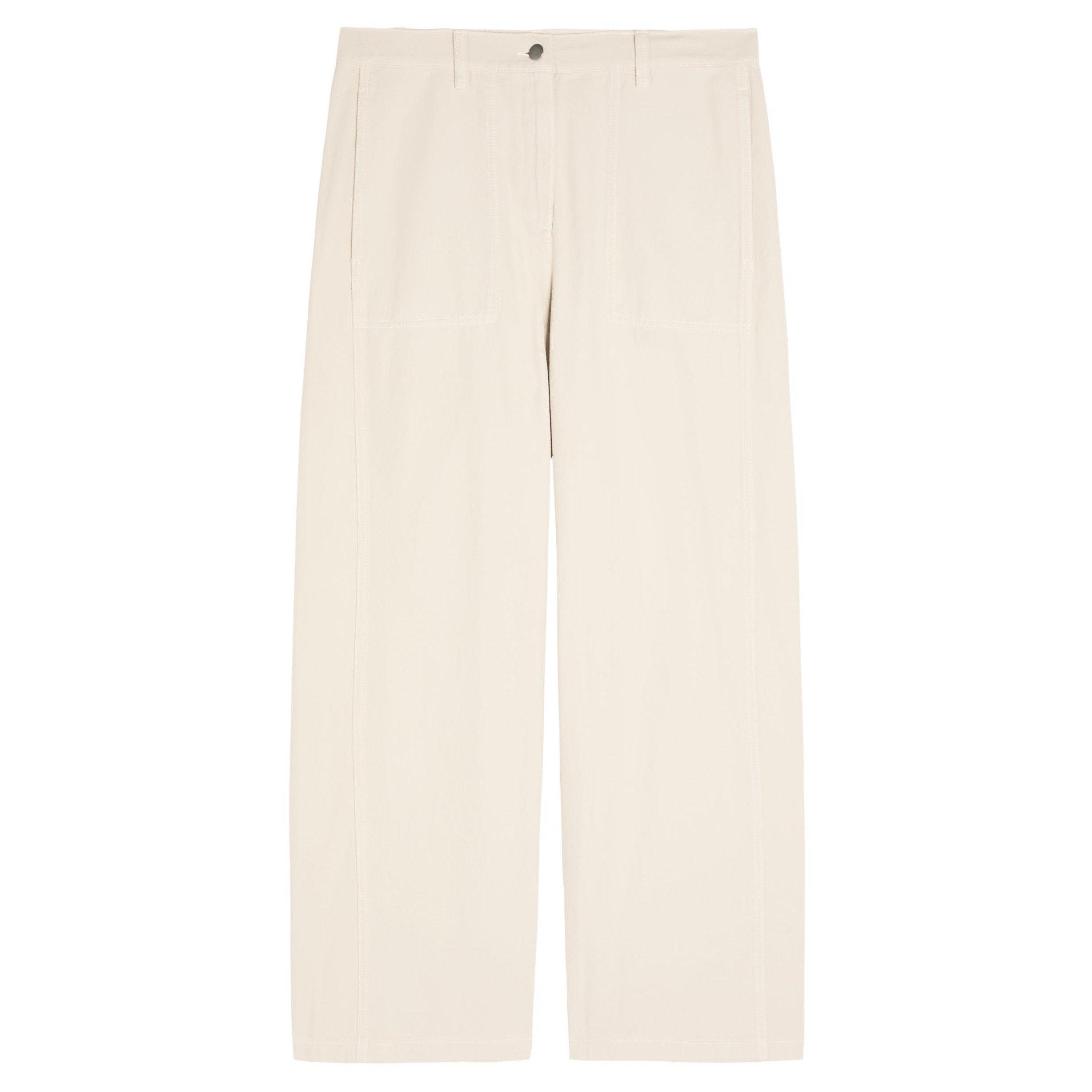 LIGHT GREY - Eileen Fisher - HIGH-WAISTED WIDE F/L PANT