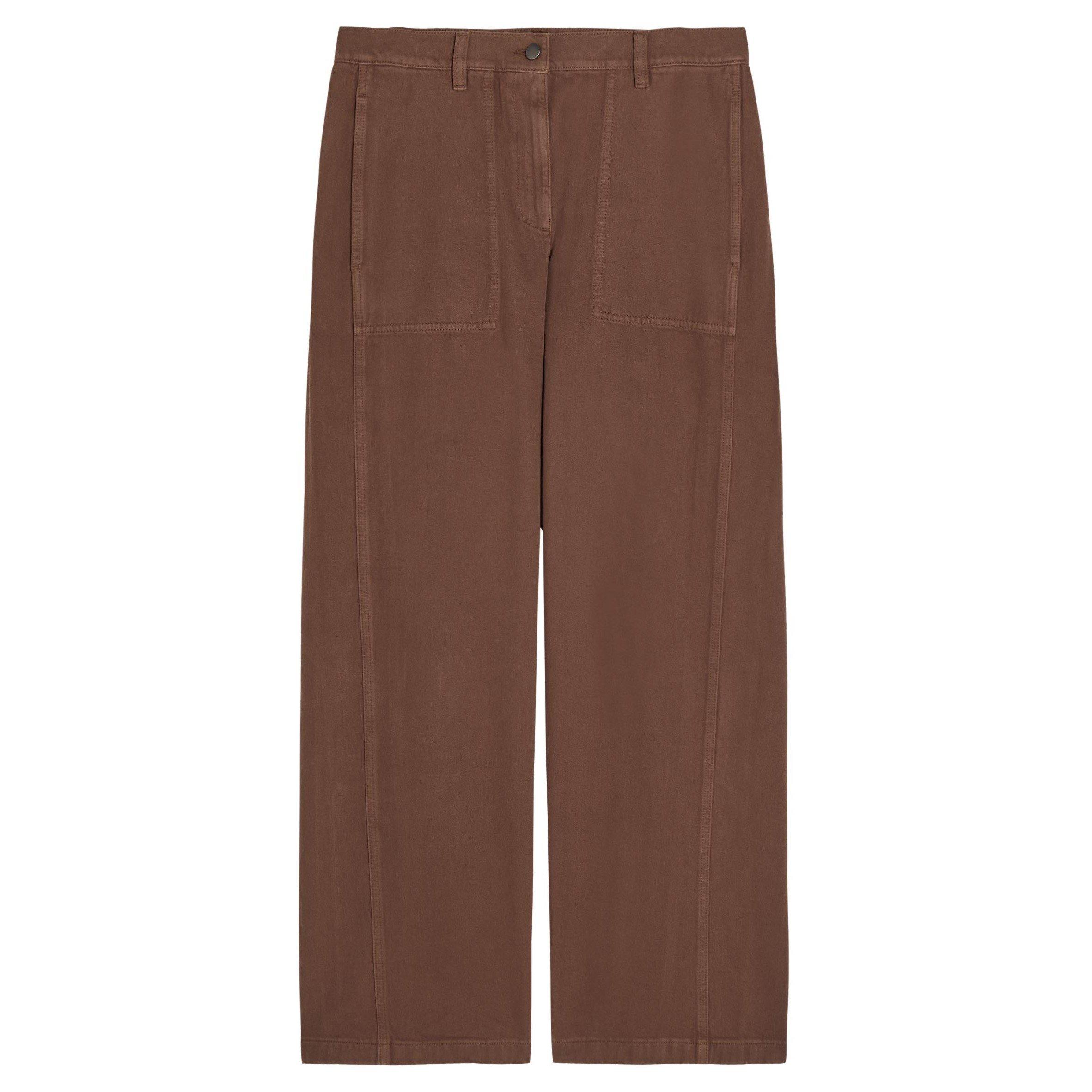 BROWN - Eileen Fisher - HIGH-WAISTED WIDE F/L PAN