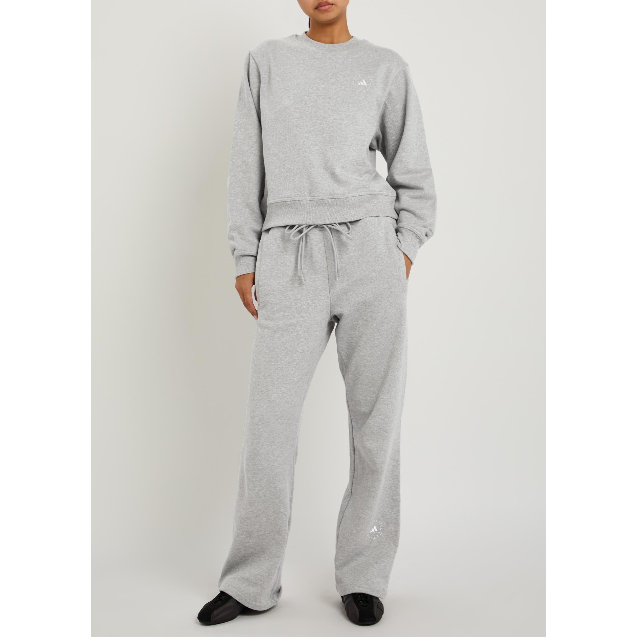 GREY - adidas by Stella McCartney - Women's Cotton Straight Leg Joggers - 5
