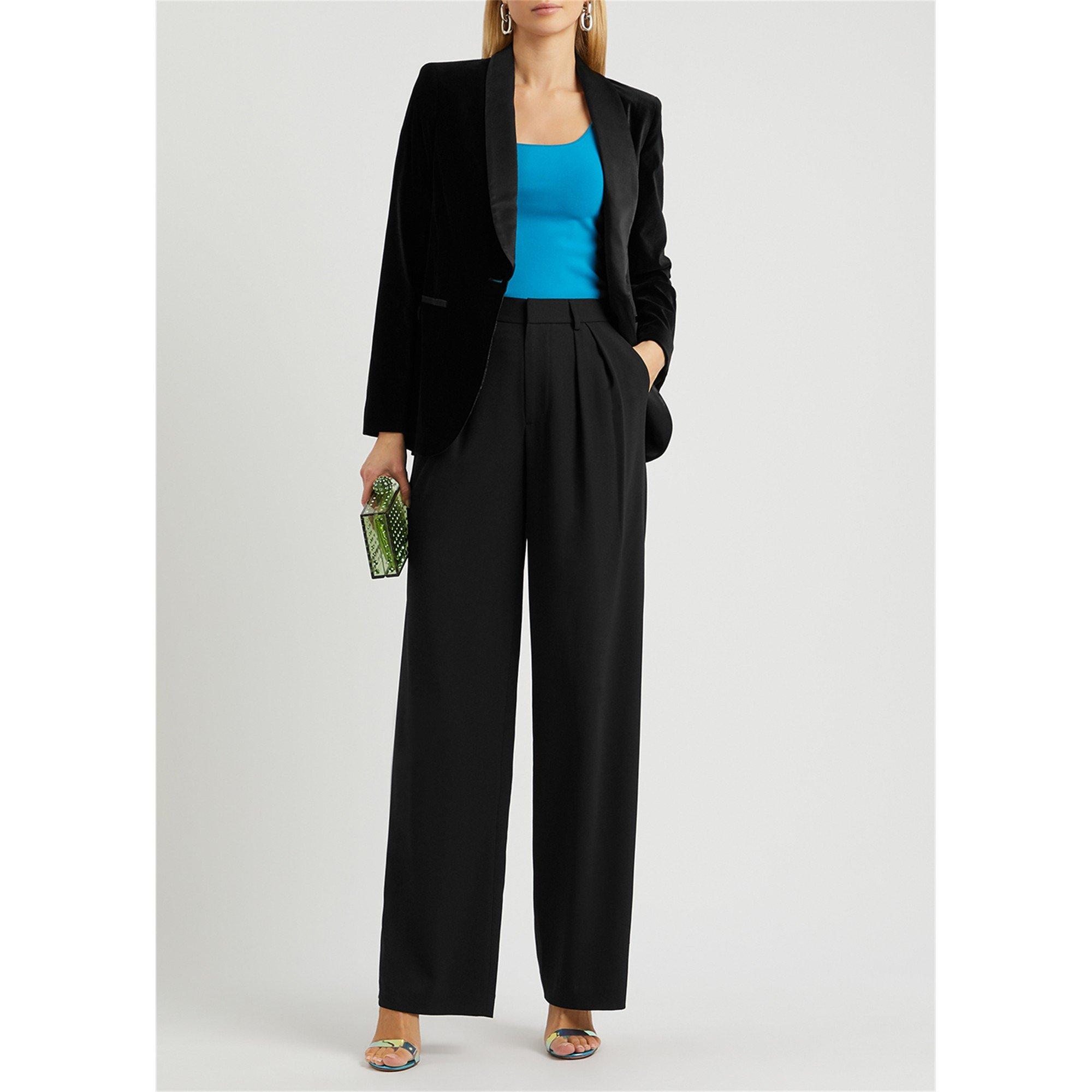 BLACK - Alice And Olivia - TR POMPEY HIGH WAIST PLEAT TR - 5