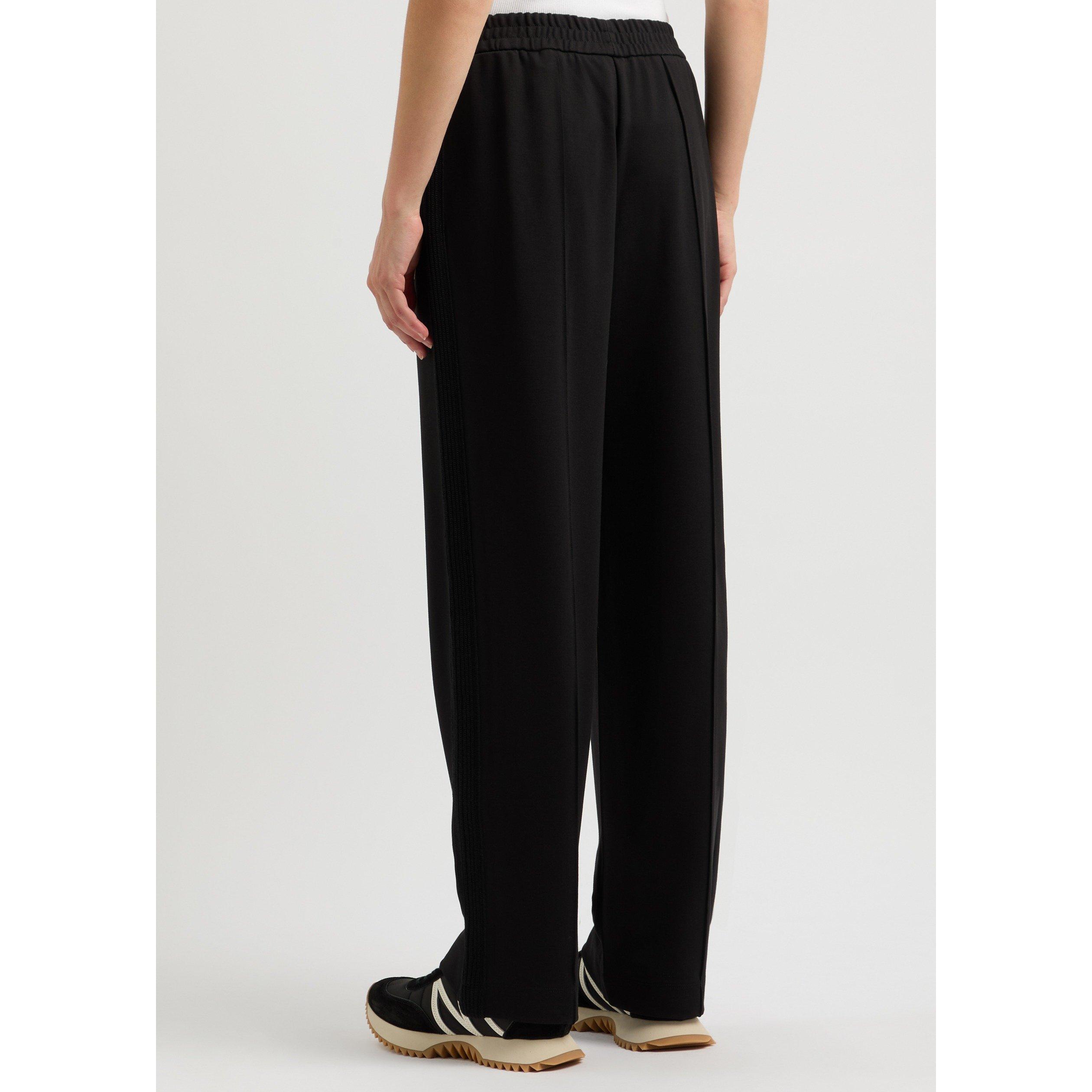 BLACK - Moncler - Women's Open Hem Wool Panel Jersey Joggers - 3
