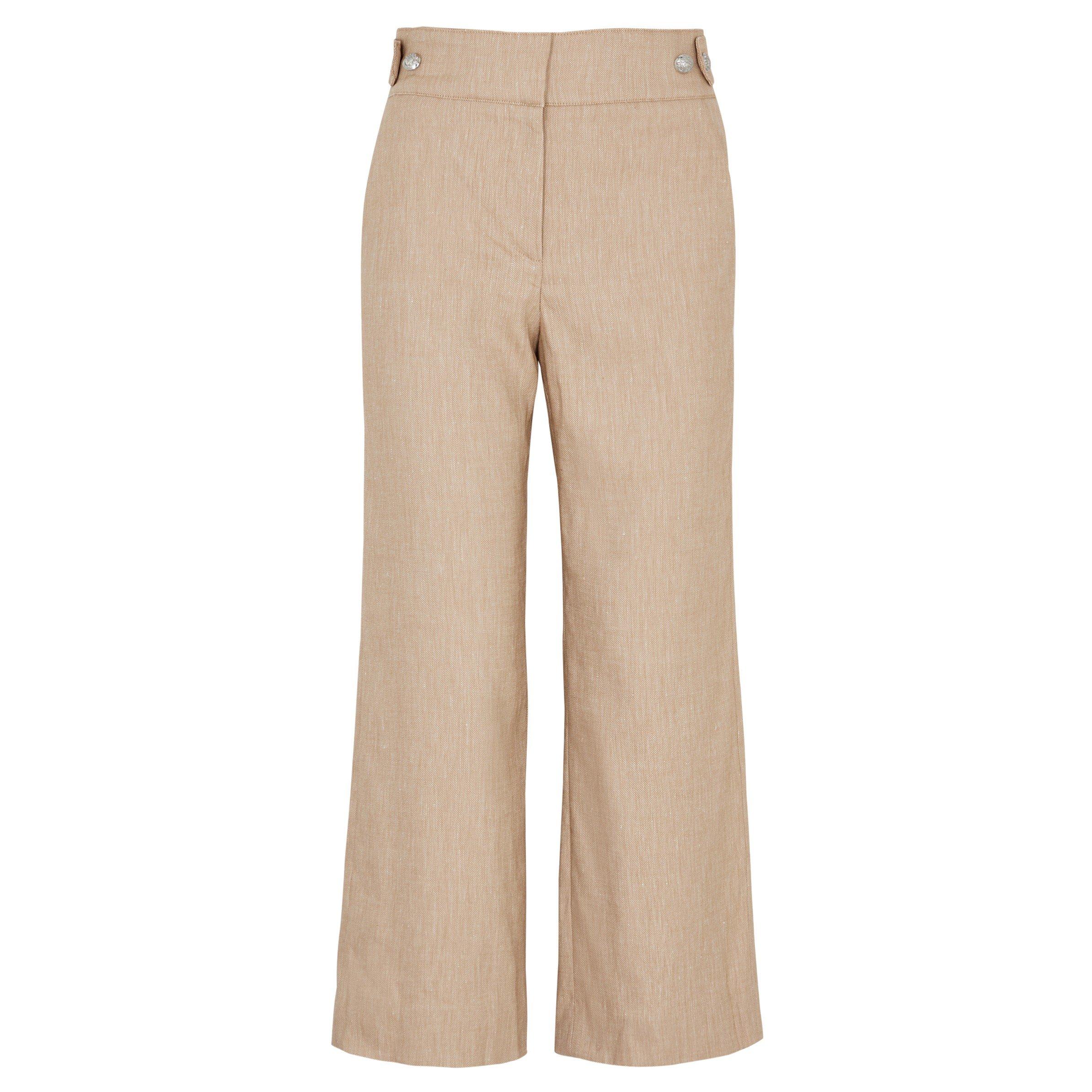 BEIGE - Veronica Beard - TR AUBRIE HW LINEN TROUSERS - 1
