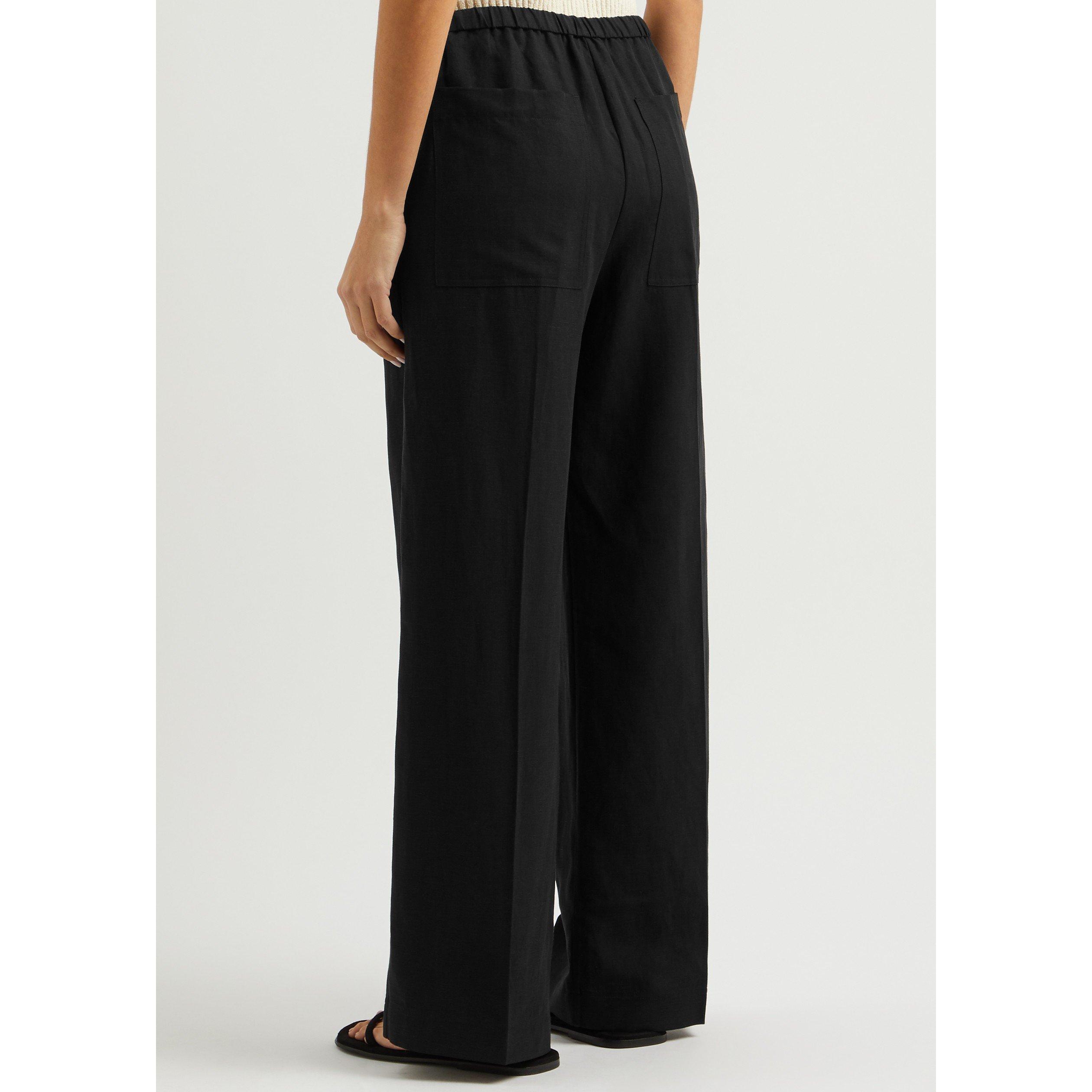 BLACK - Toteme - FLUID DRAWSTRING TROUSERS - 3
