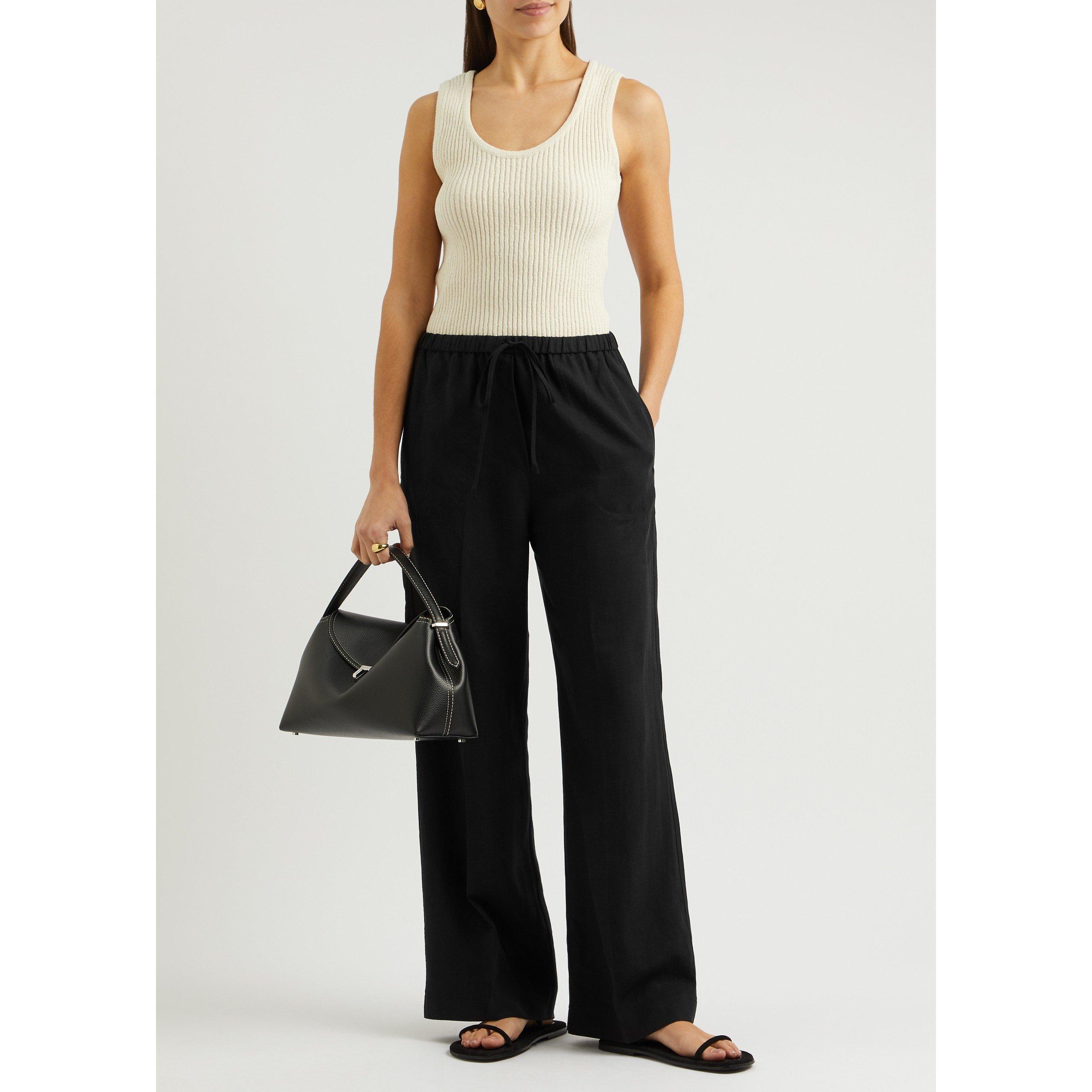BLACK - Toteme - FLUID DRAWSTRING TROUSERS - 5