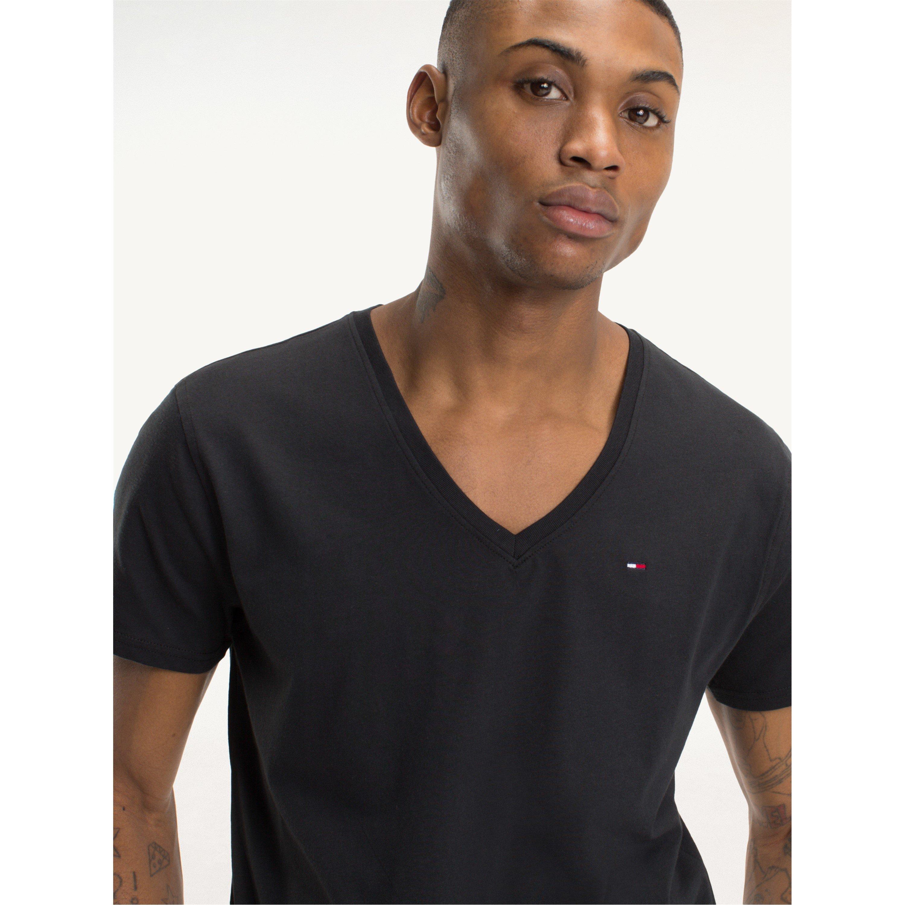 Tommy Sort - Tommy Jeans - Original V Neck T Shirt - 5
