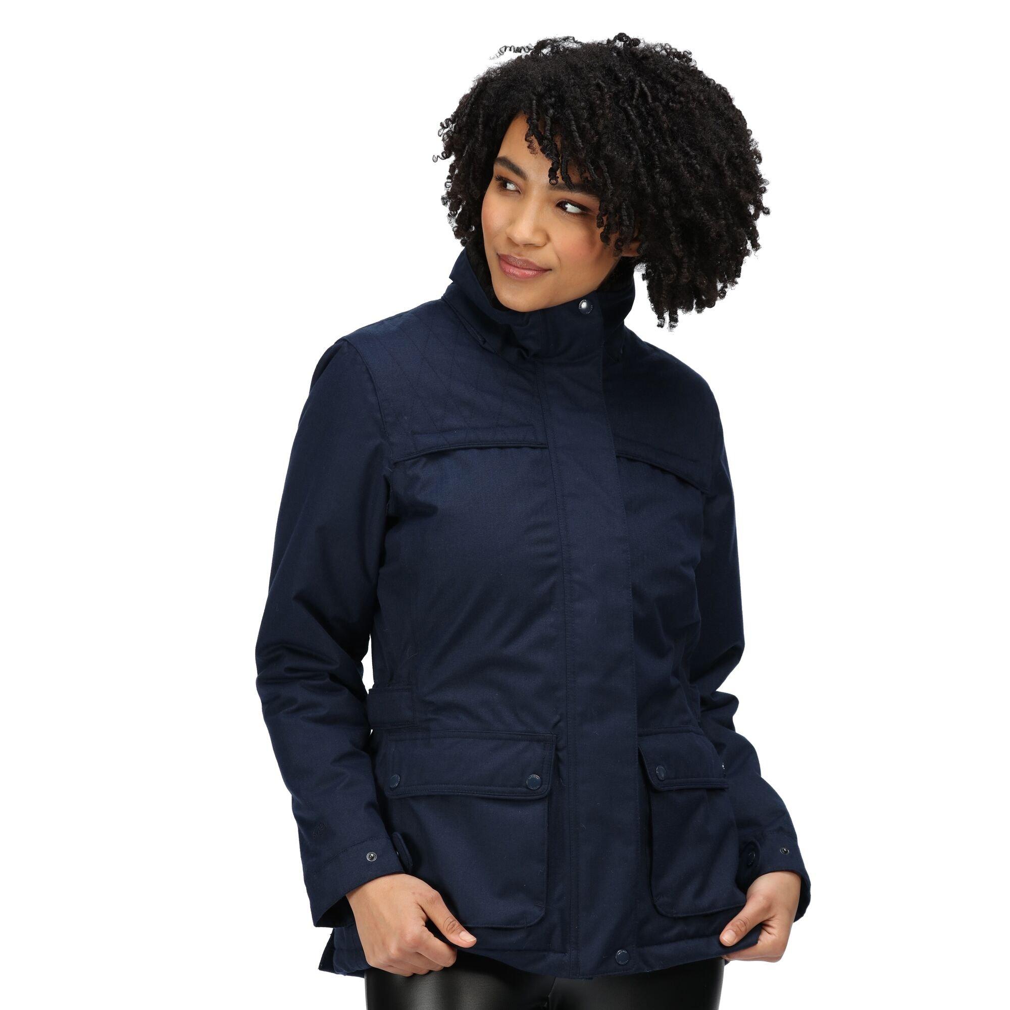 Navy - Regatta - Women's Linnette Water-Repellent Insulated Long Sleeve Waterproof Jacket - 2