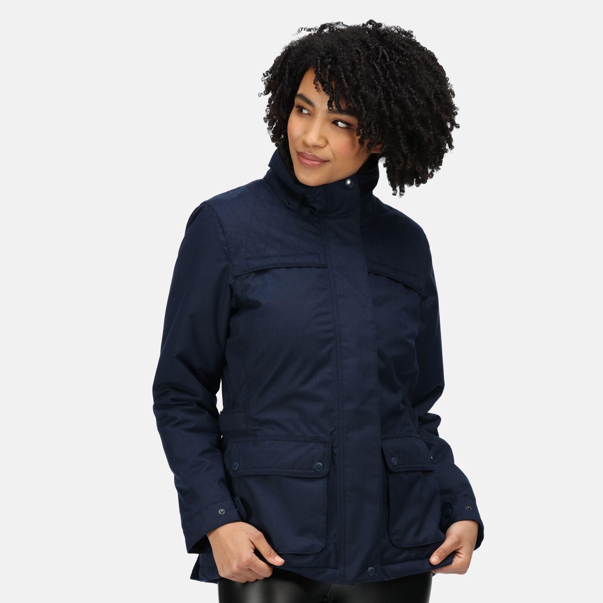 Navy - Regatta - Women's Linnette Water-Repellent Insulated Long Sleeve Waterproof Jacket - 3