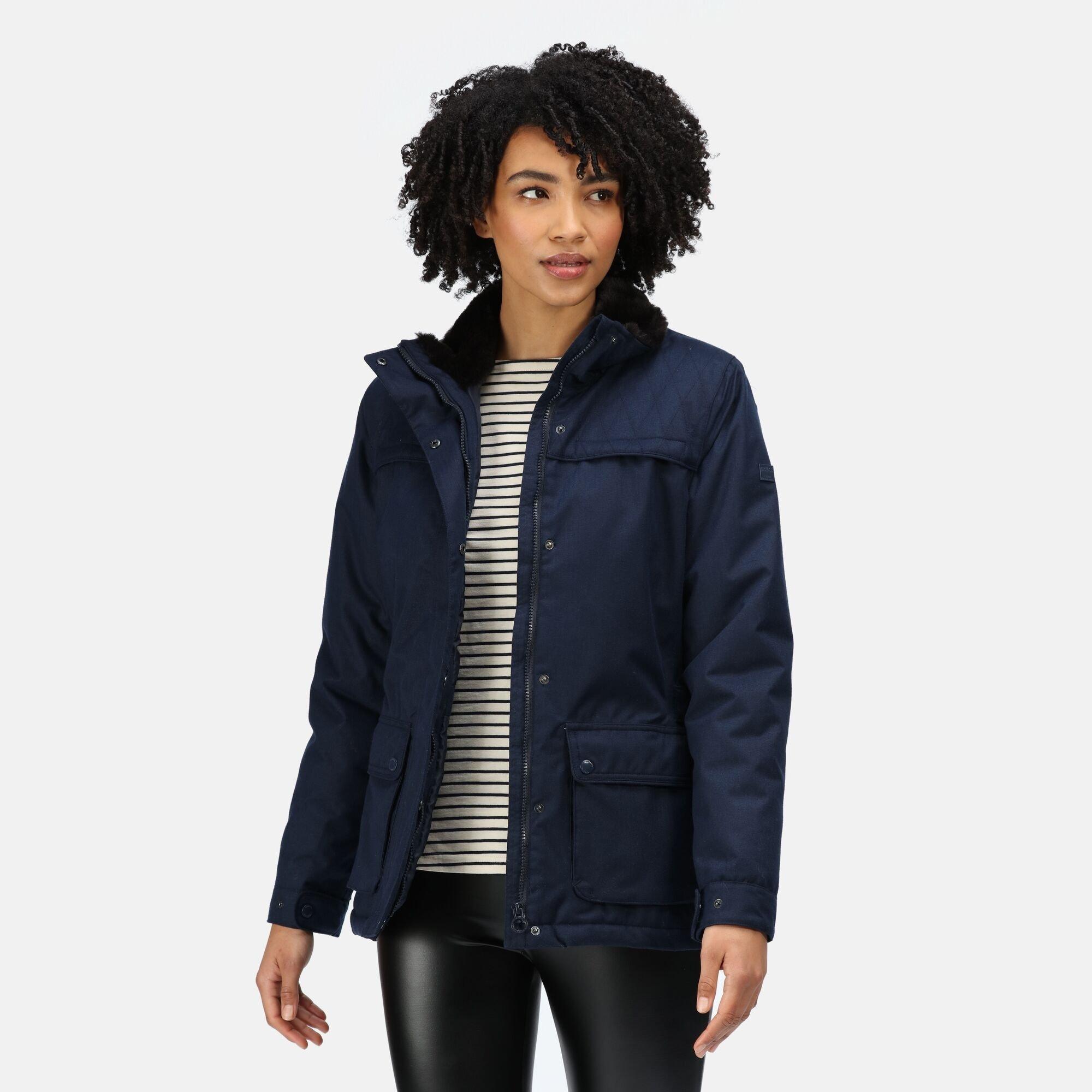 Navy - Regatta - Women's Linnette Water-Repellent Insulated Long Sleeve Waterproof Jacket - 8