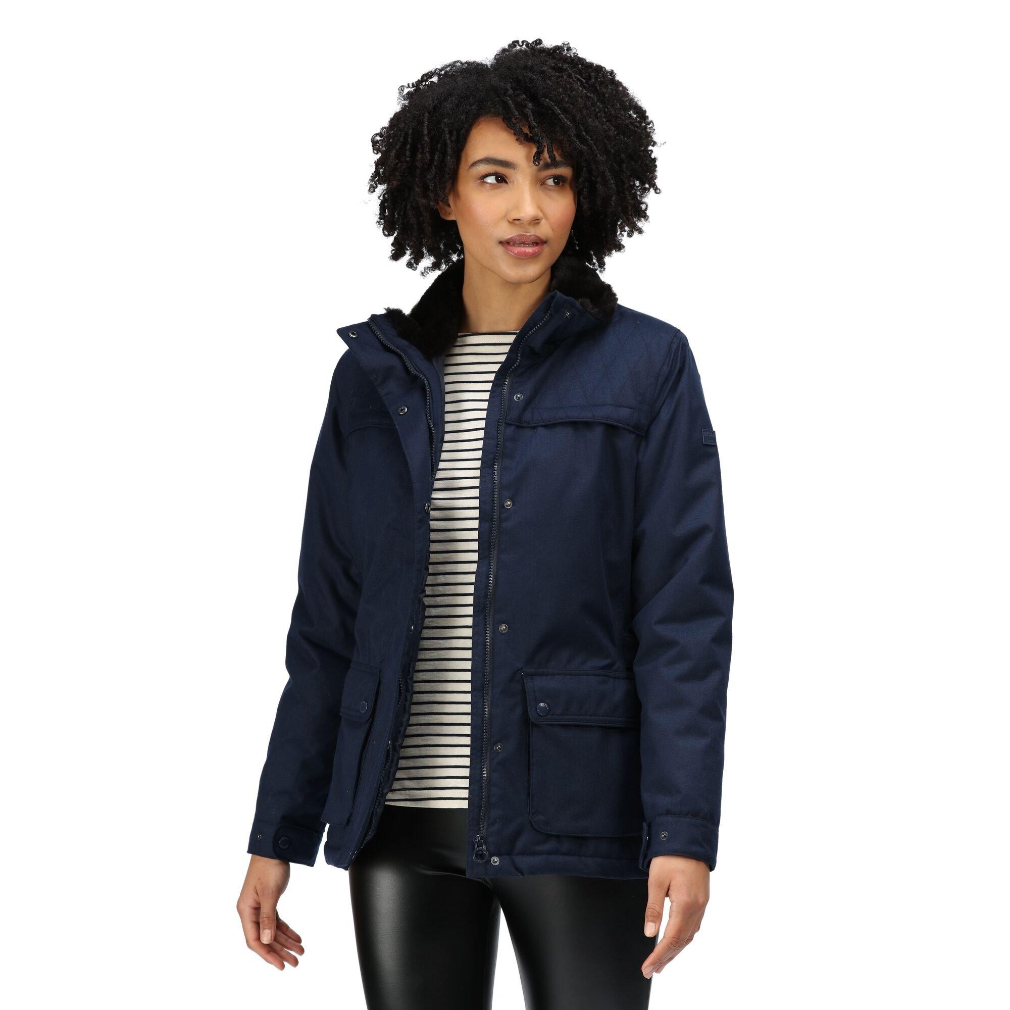 Navy - Regatta - Women's Linnette Water-Repellent Insulated Long Sleeve Waterproof Jacket - 9