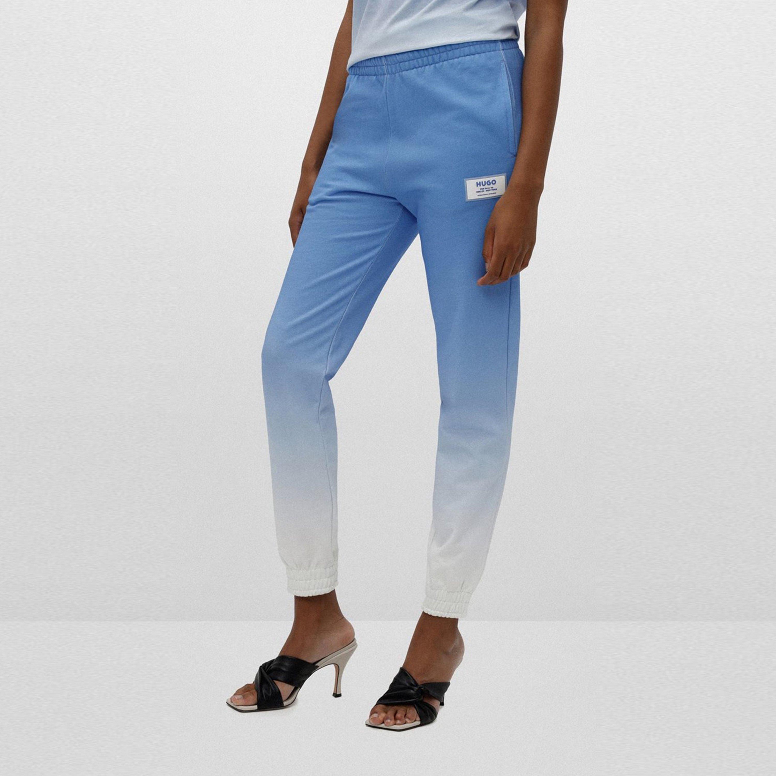 Medium Blue - Hugo - Women's Closed Hem Poly Tracksuit Joggers - 2