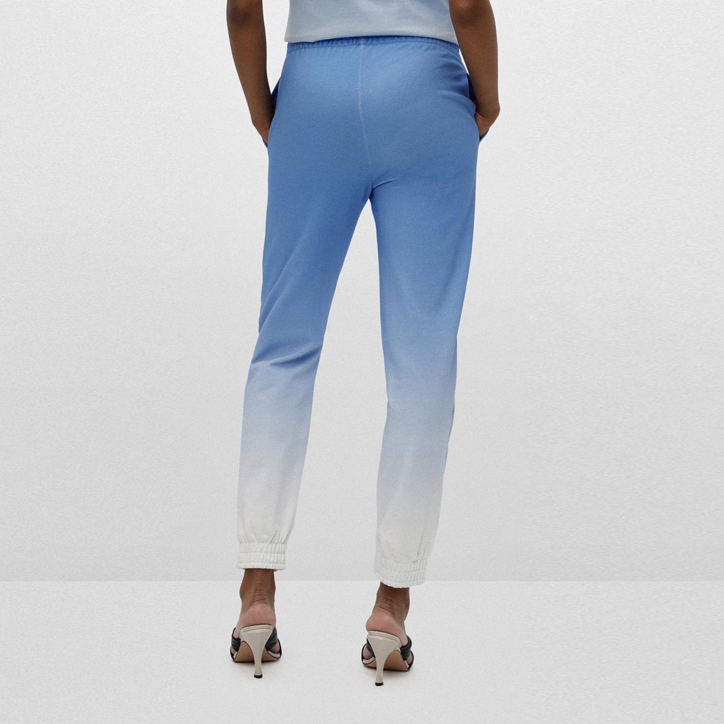 Medium Blue - Hugo - Women's Closed Hem Poly Tracksuit Joggers - 3