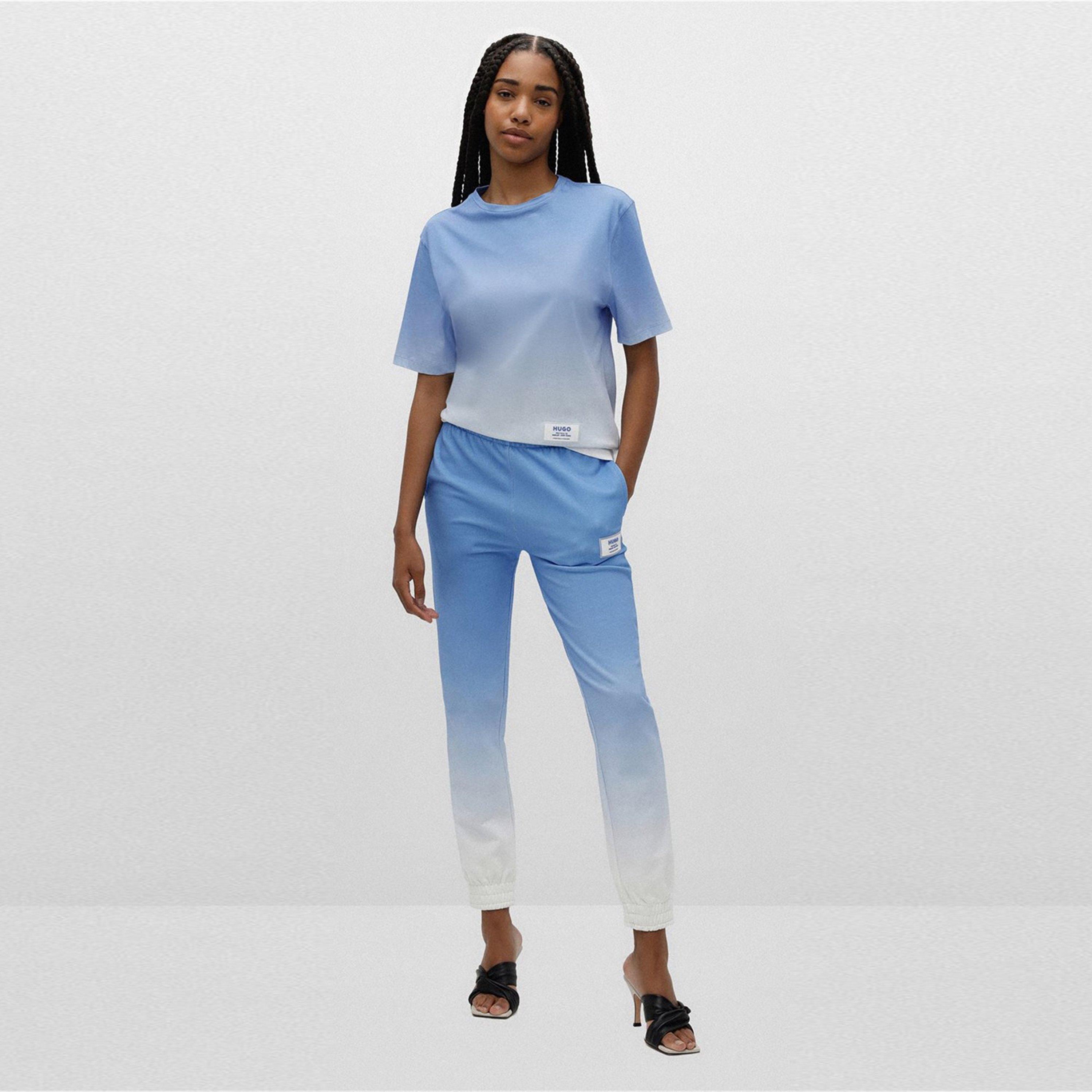 Medium Blue - Hugo - Women's Closed Hem Poly Tracksuit Joggers - 5