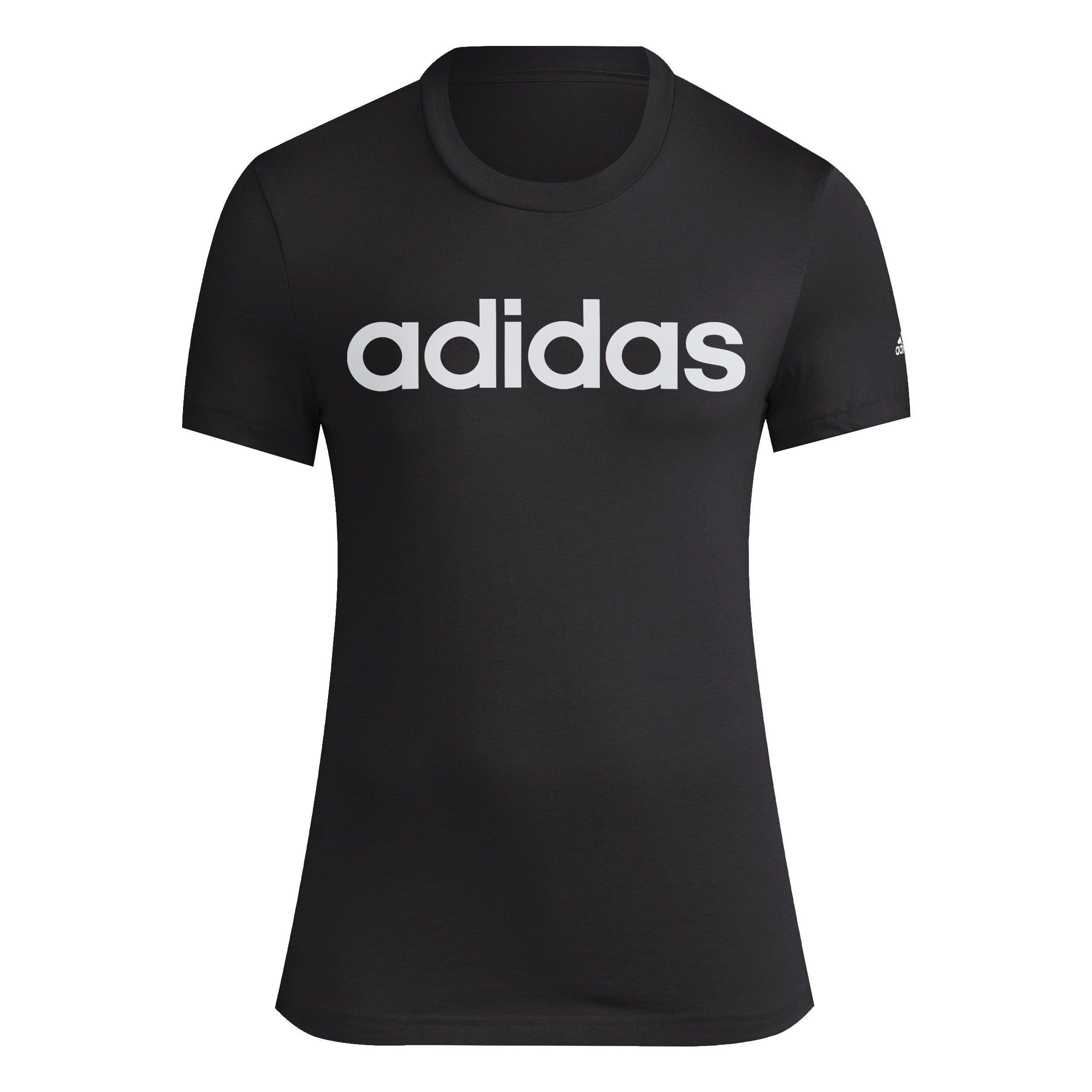 Schwarz / Weiß - adidas - LOUNGEWEAR Essentials Slim Logo T-Shirt Womens - 1