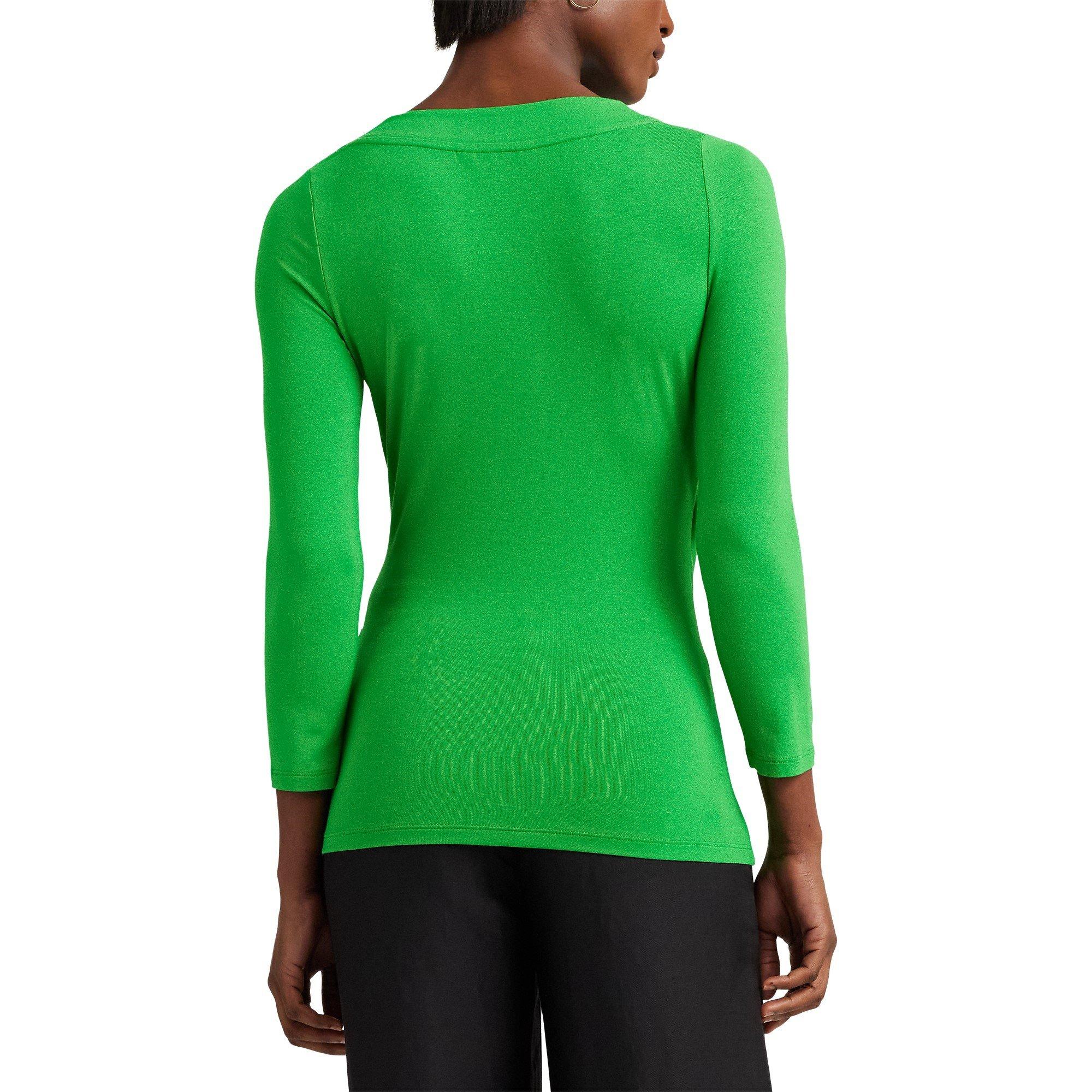 Green Topaz - Lauren by Ralph Lauren - Alayja Wrap Top - 3