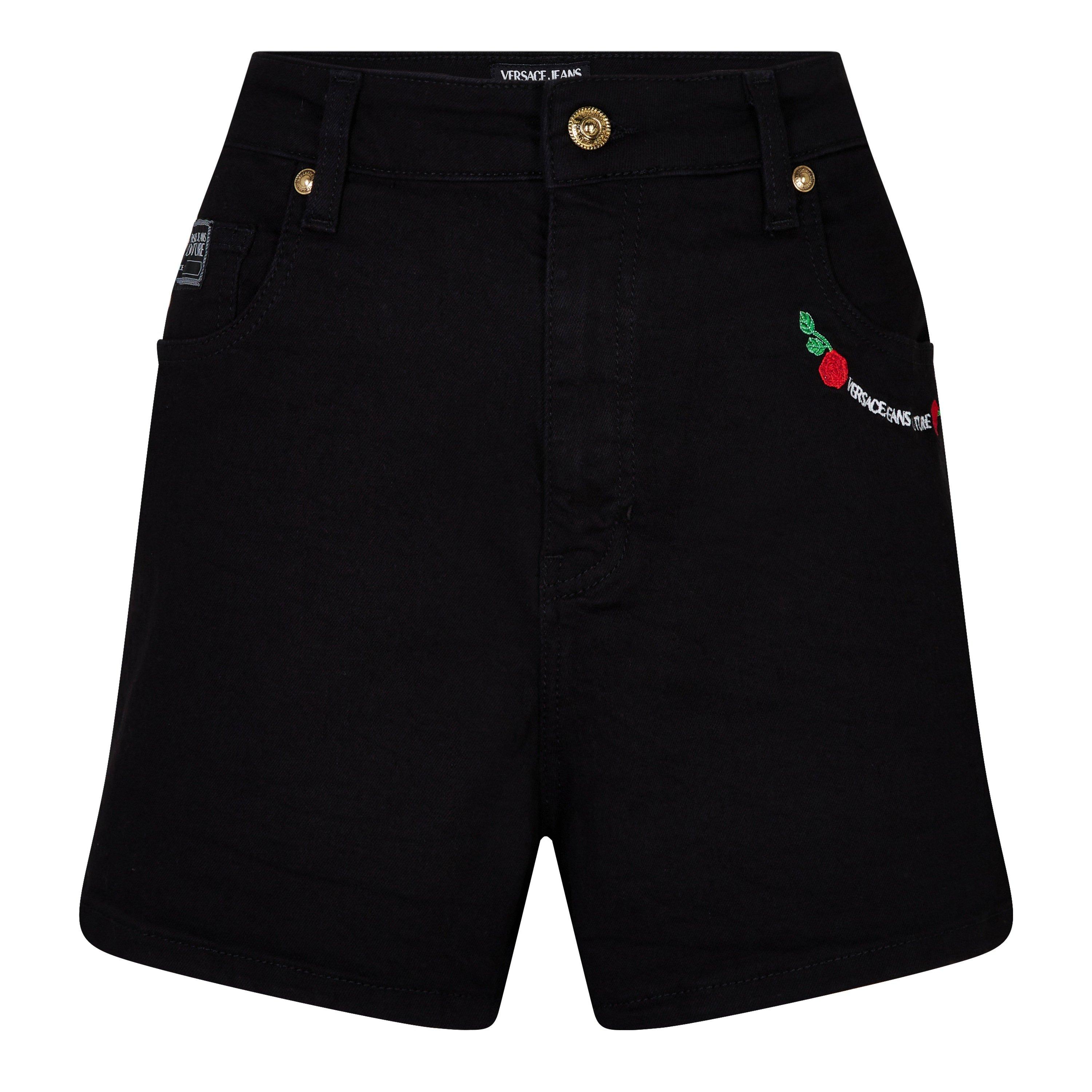 Black 909 - Versace Jeans Couture - Women's Rose Denim Shorts - 5