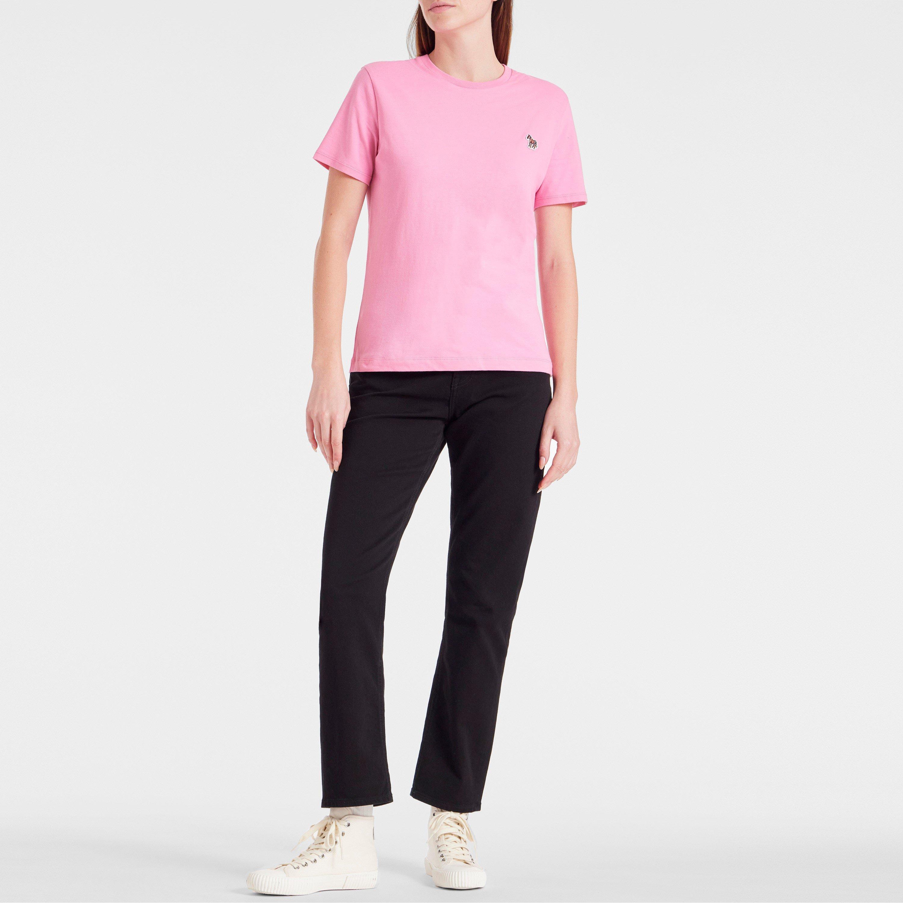 Pinks 23 - PS Paul Smith - Women's Zebra Logo Regular Fit T-Shirt - 3