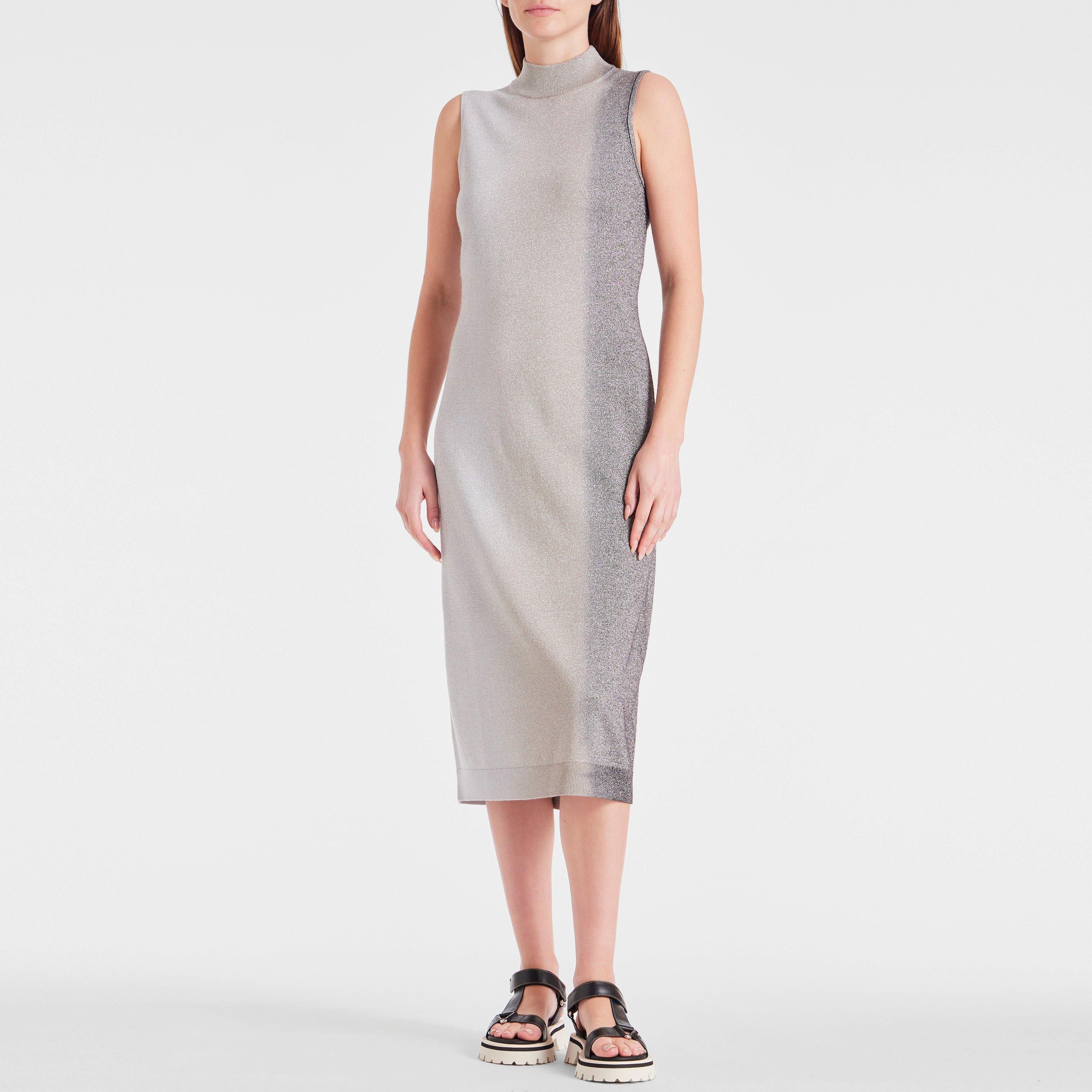 Blacks 79 - PS Paul Smith - Women's Metallic Knitted Jumper Dress - 2