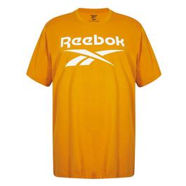 Reebok embroidered long-sleeve polo shirt Gelb